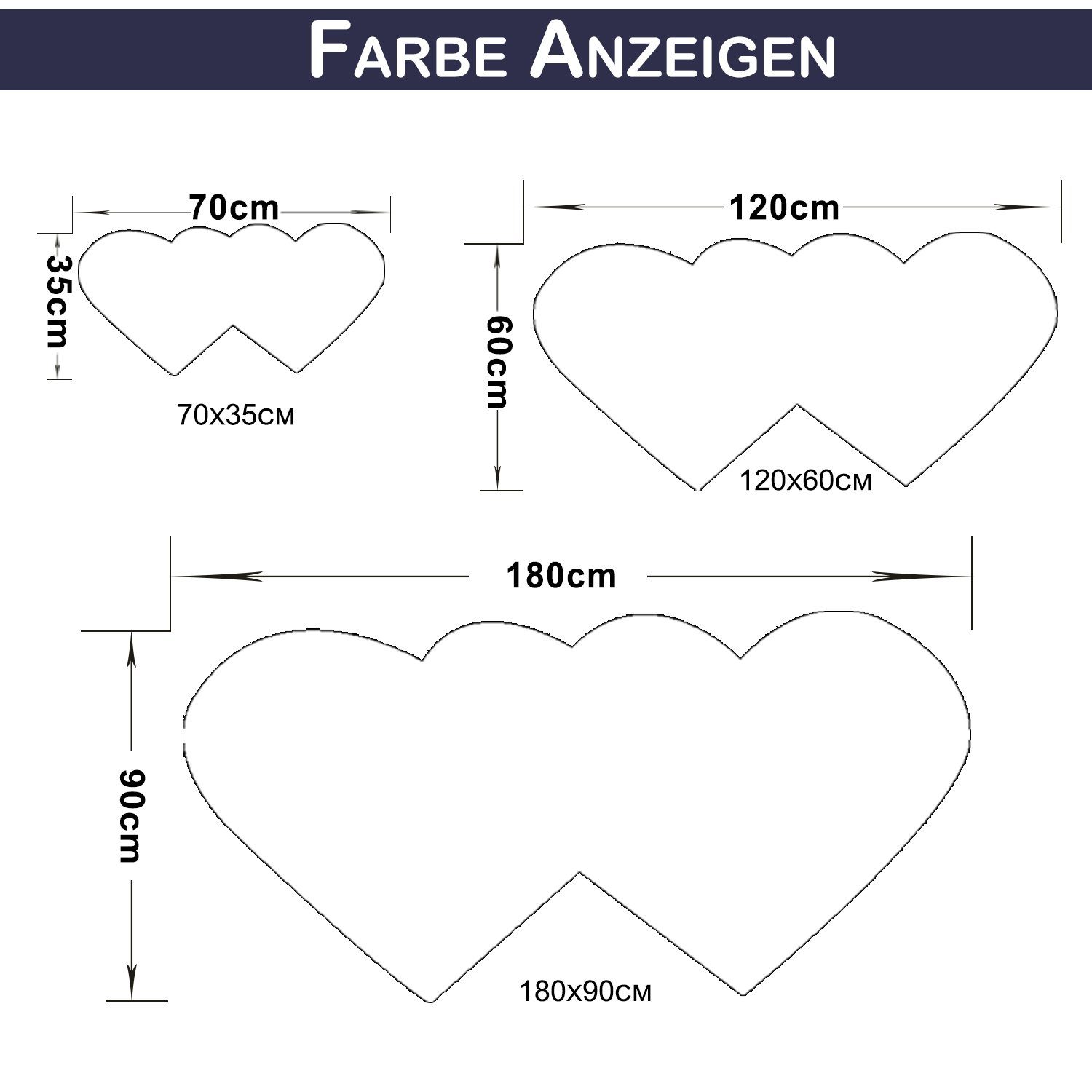 Hochflor-Teppich Fellteppich,Teppich,Doppelter Herzförmiger, Dunkelgrau Weicher 35*70cm, Kunstfell, Wohnzimmer, Teppich, Esszimmer Doppelherz für BTTO, Schlafzimmer