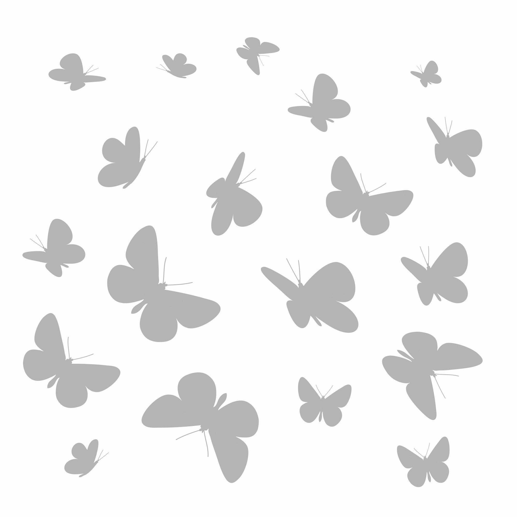 Komar Fensterbild Schmetterlinge, 31x31 cm, selbsthaftend, Sie können immer  wieder neu platziert werden