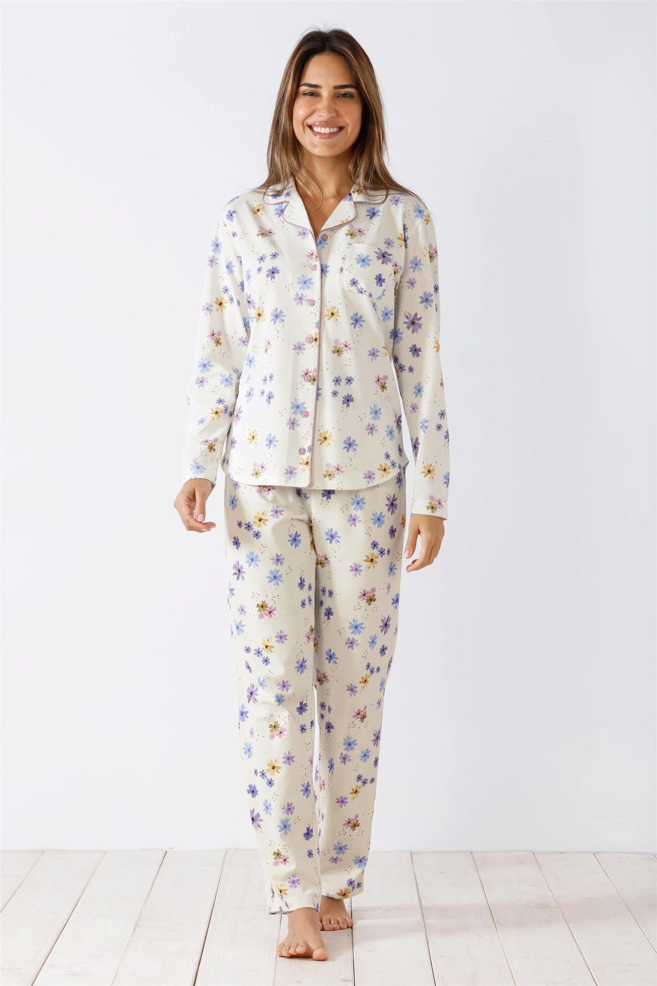 Hajo Schlafanzug Damen Schlafanzug Pyjama Klima Komfort® DAS ORIGINAL Singl günstig online kaufen