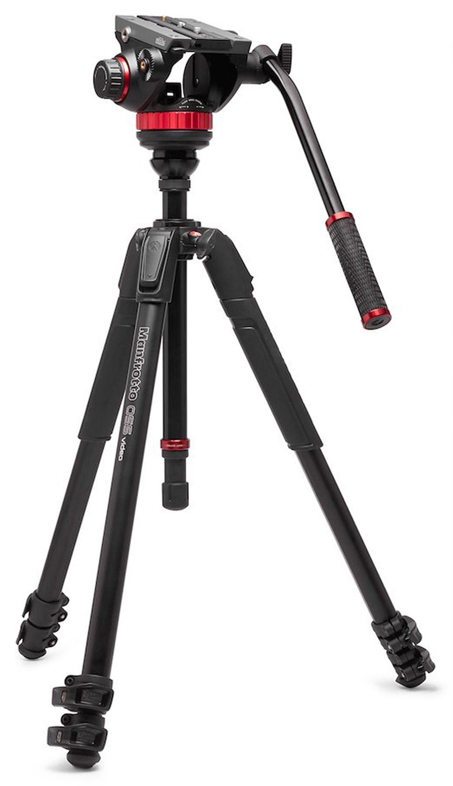 Manfrotto 055XPRO Alu Kit Videostativ mit 502 Fluid-Kopf 3 S Stativhalterung