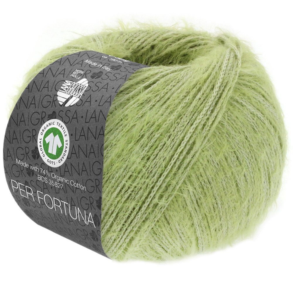 LANA GROSSA PER FORTUNA Häkelwolle, 190 m (flauschiges Kettengarn aus Bio-Baumwolle mit GOTS-Zertifikat), 50 g