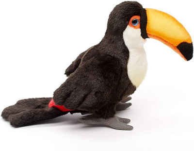 Uni-Toys Kuscheltier Riesentukan - 18 cm (Höhe) - Plüsch-Vogel, Tukan - Plüschtier, zu 100 % recyceltes Füllmaterial