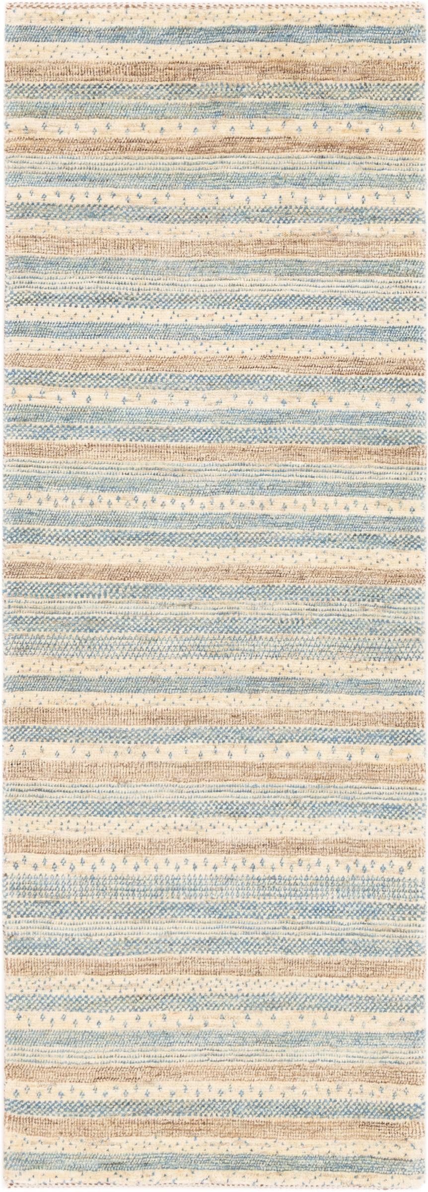 Nain Trading Orientteppich Perser Gabbeh Loribaft Natura 69x196 Handgeknüpfter Moderner, rechteckig, Höhe: 12 mm