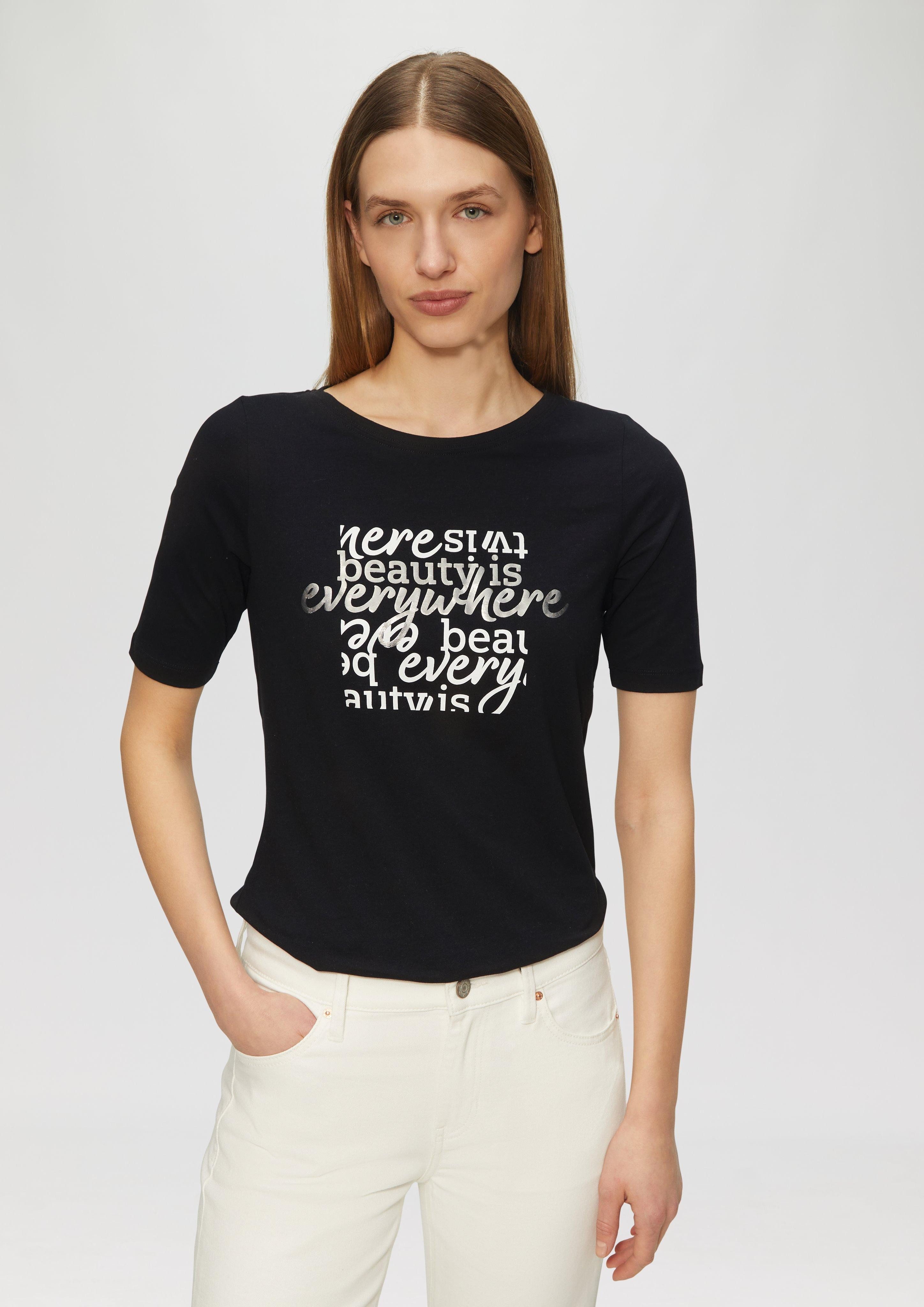 s.Oliver Kurzarmshirt Elastisches T-Shirt mit Frontprint günstig online kaufen