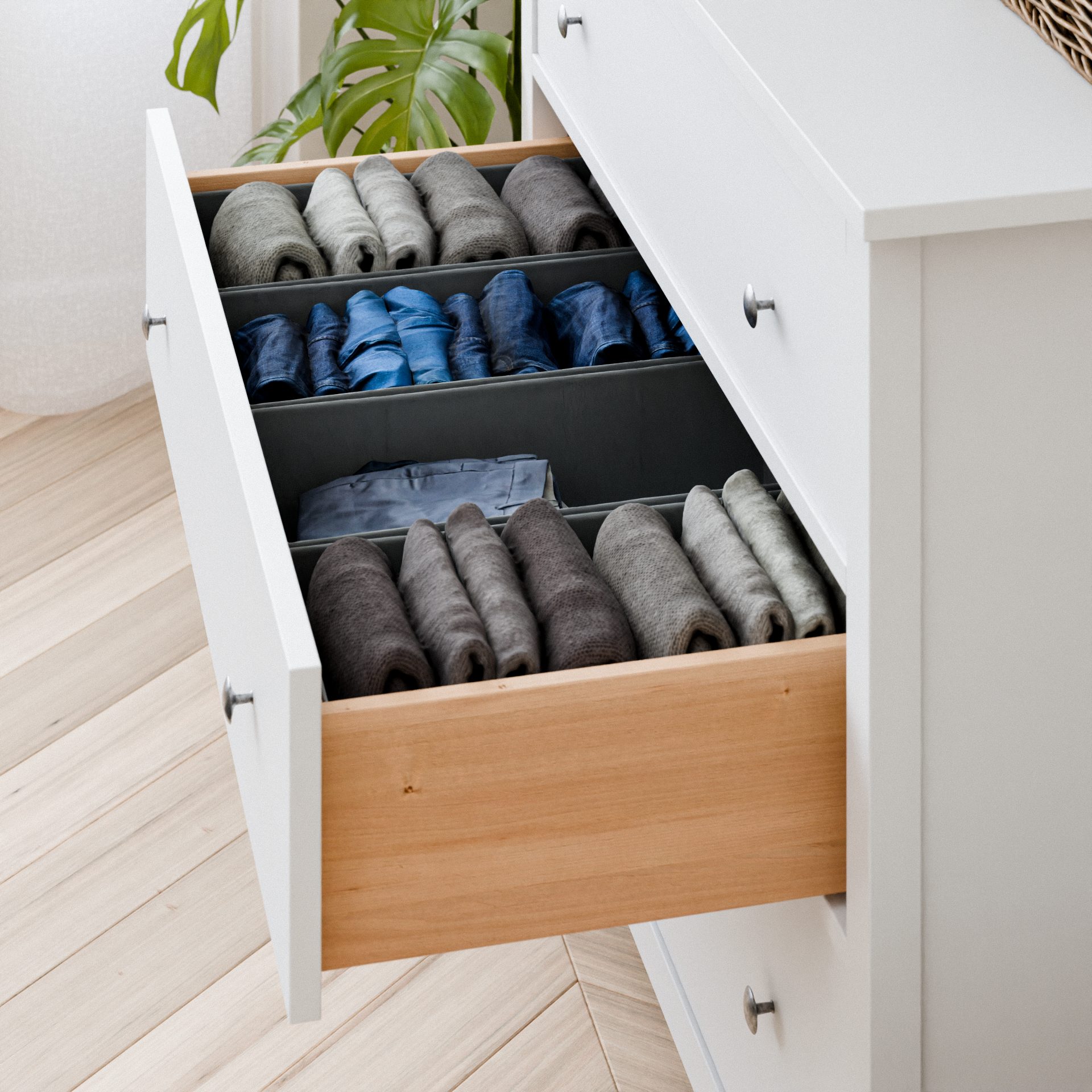 Clutter Cover Organizer für Hemnes Kommode (4er-Set), Boxen für Schublade