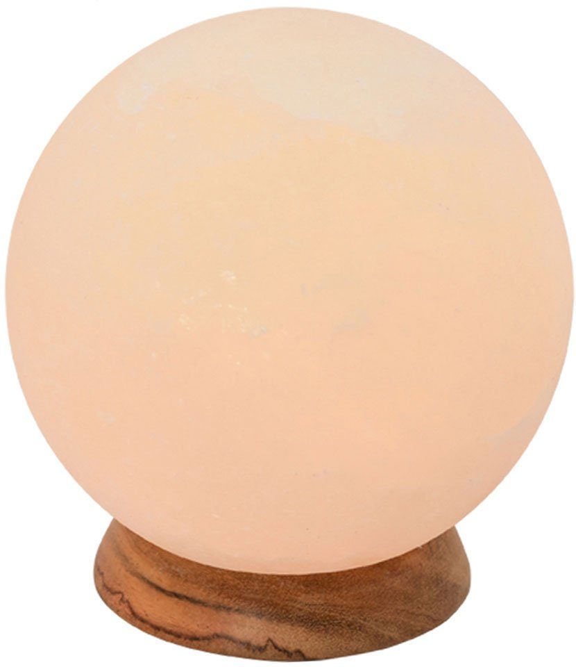 HIMALAYA SALT DREAMS Salzkristall-Tischlampe aus ein Unikat, Stein kg Warmweiß, wechselbar, Planet, - Salzkristall jeder Leuchtmittel Handgefertigt ca.3