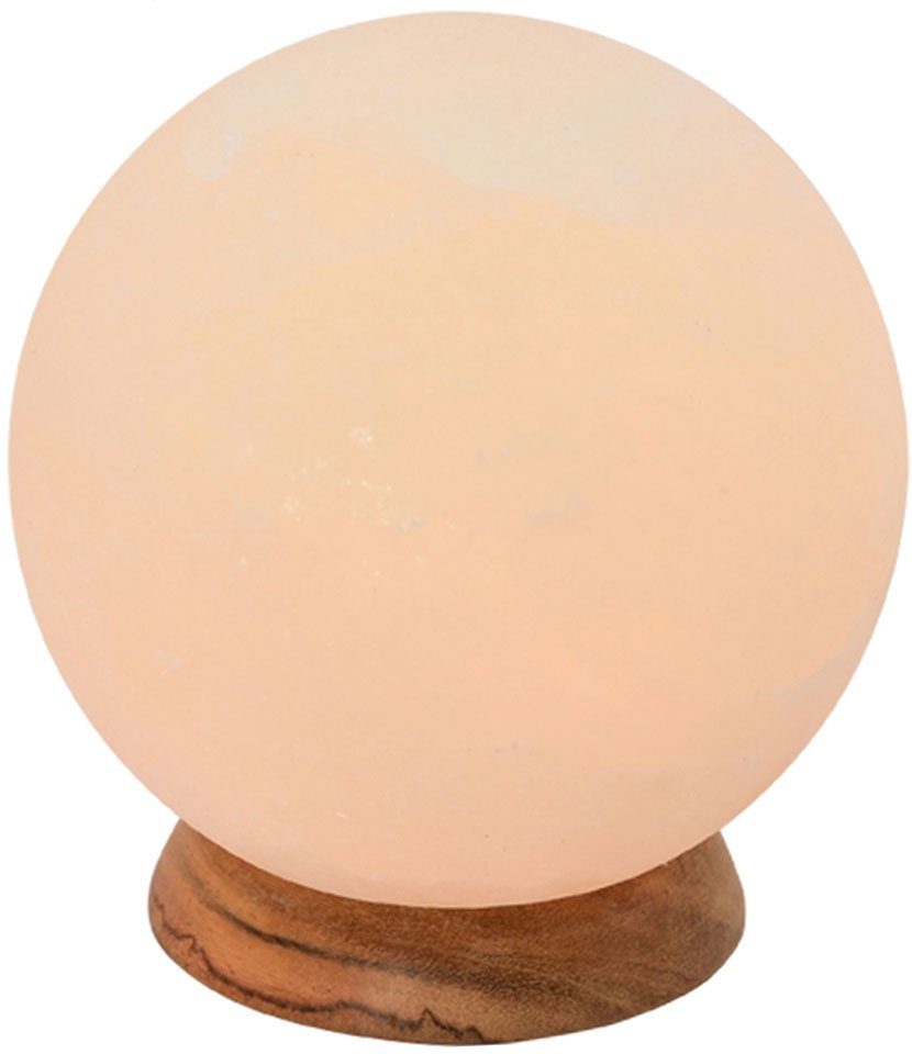 HIMALAYA SALT DREAMS Salzkristall-Tischlampe Planet, Leuchtmittel wechselbar, Warmweiß, Handgefertigt aus Salzkristall - jeder Stein ein Unikat, ca.3 kg | Tischleuchten