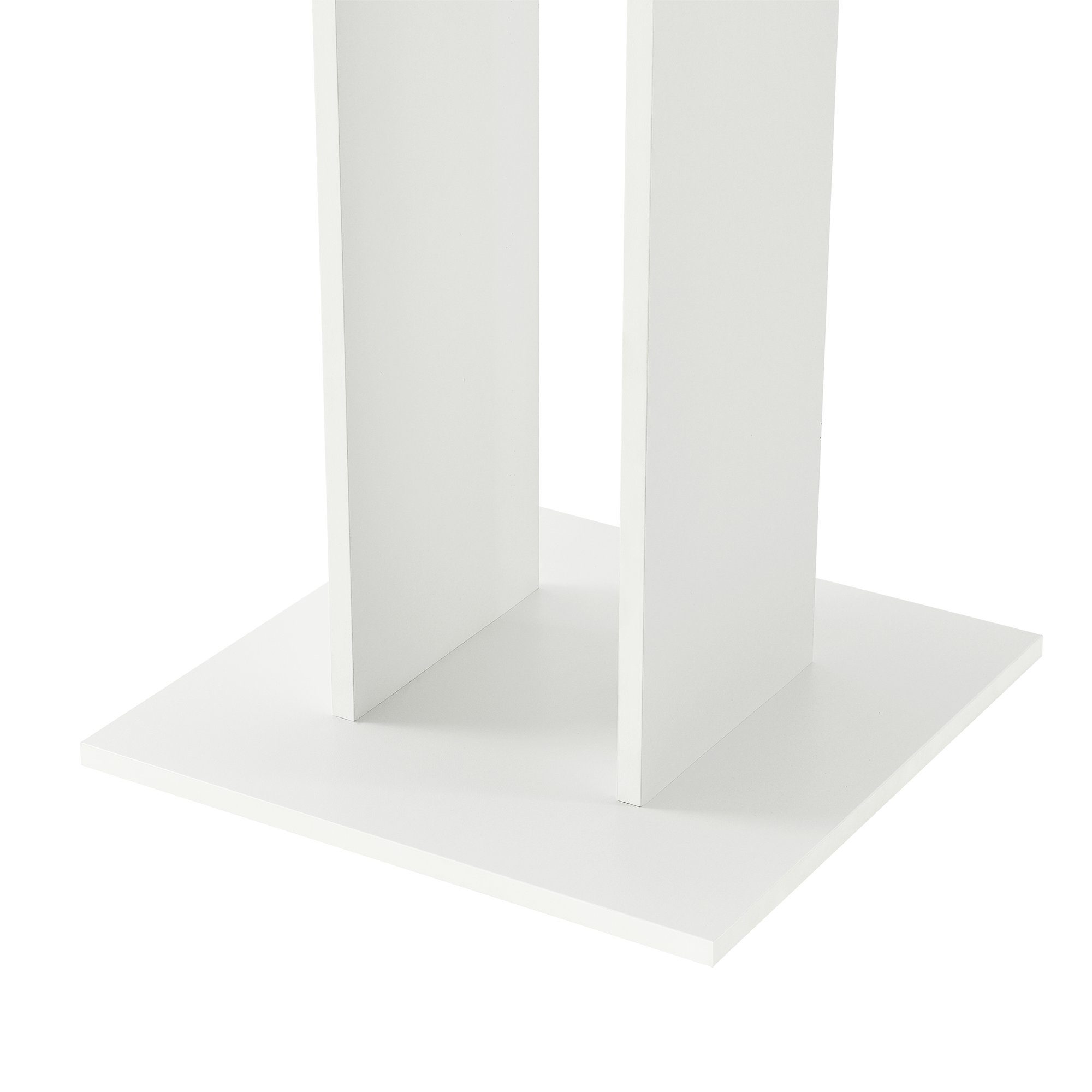 en.casa Küchentisch, »Lindesnes« Säulentisch quadratisch weiß/holzfarben holzfarben 65x65x78cm - weiß