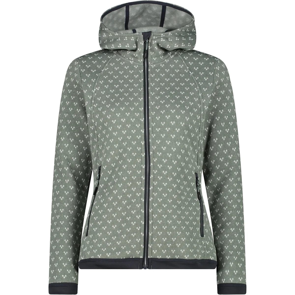 CMP Funktionsjacke WOMAN JACKET FIX HOOD MINERAL-BIANCO