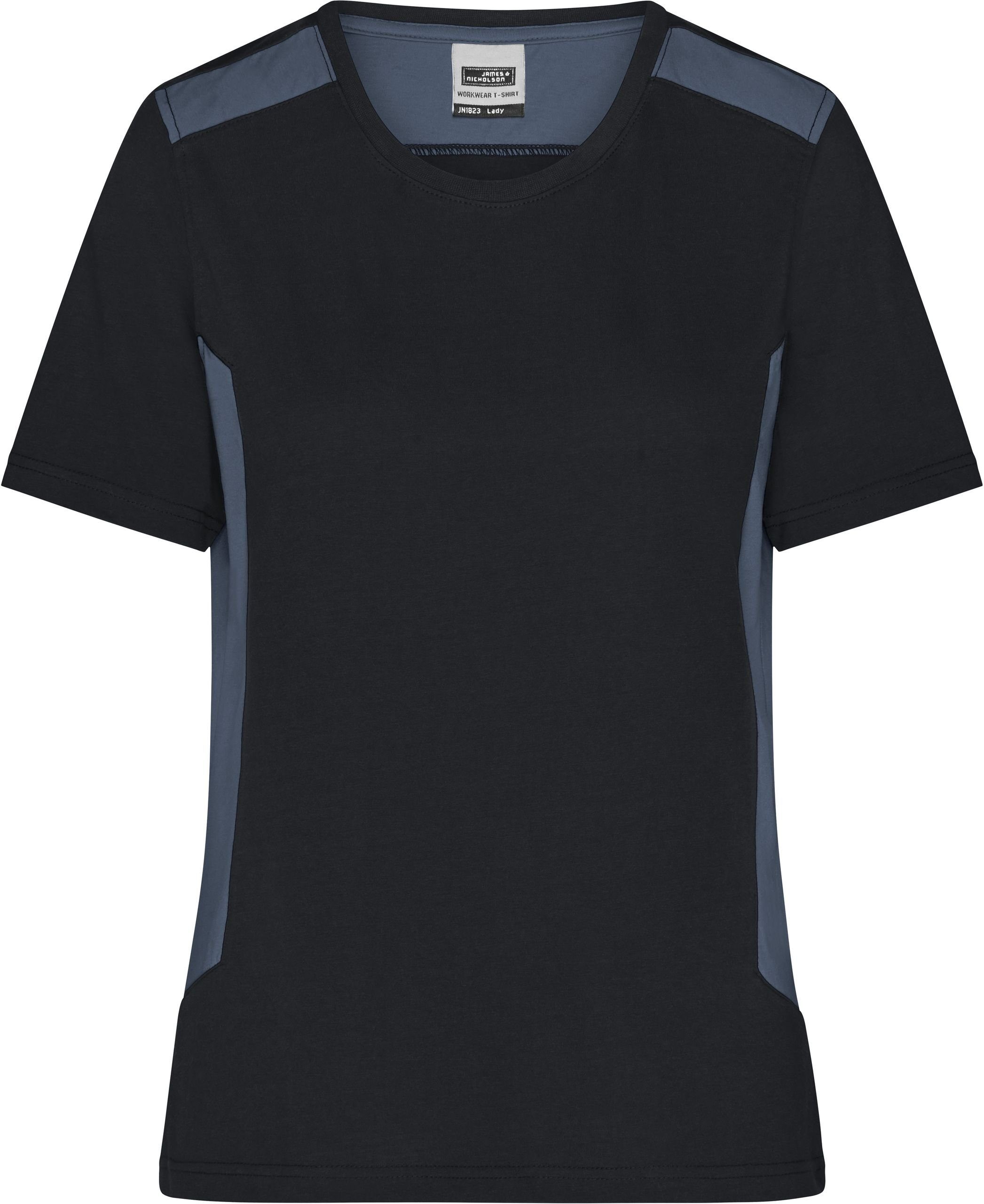 James & Nicholson T-Shirt Damen Workwear T-Shirt - Strong black/carbon