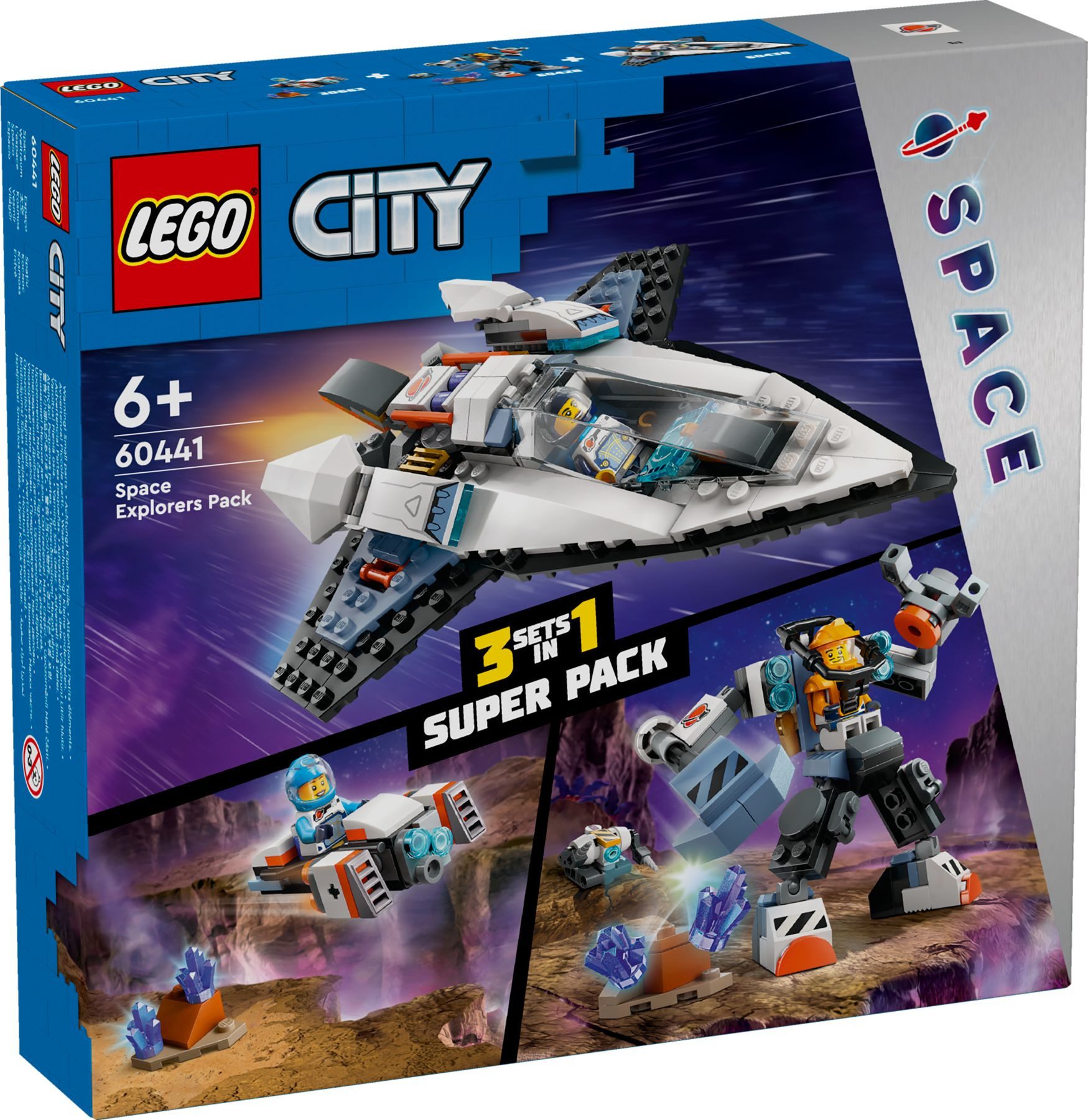 LEGO® City 60441 Weltraumforscher-Set 3in1 Konstruktionsspielsteine