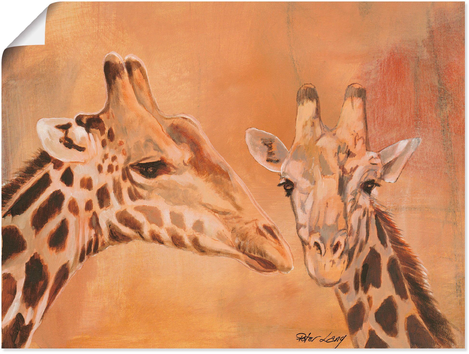 Artland Wandbild Giraffen, Wildtiere (1 St), als Alubild, Leinwandbild, Wandaufkleber oder Poster in versch. Größen