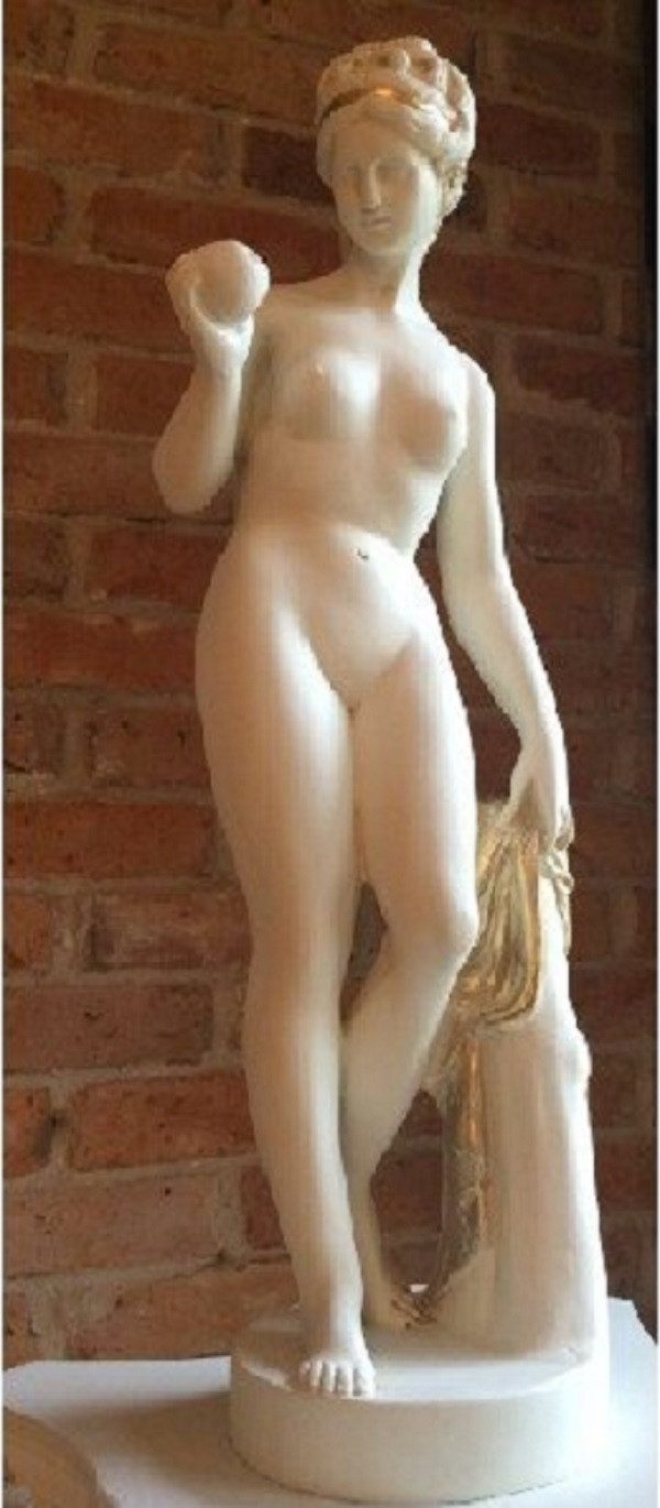 JVmoebel Skulptur Antike Designfigur aus Kunststein in Bronzeoptik (1 St), Made in Europa