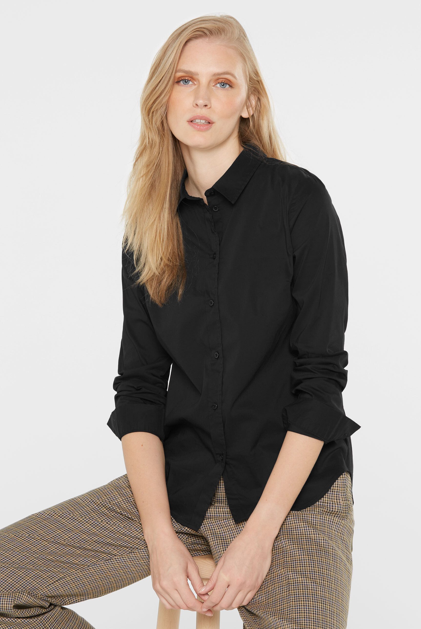 SENSES.THE LABEL Langarmbluse mit Baumwolle günstig online kaufen