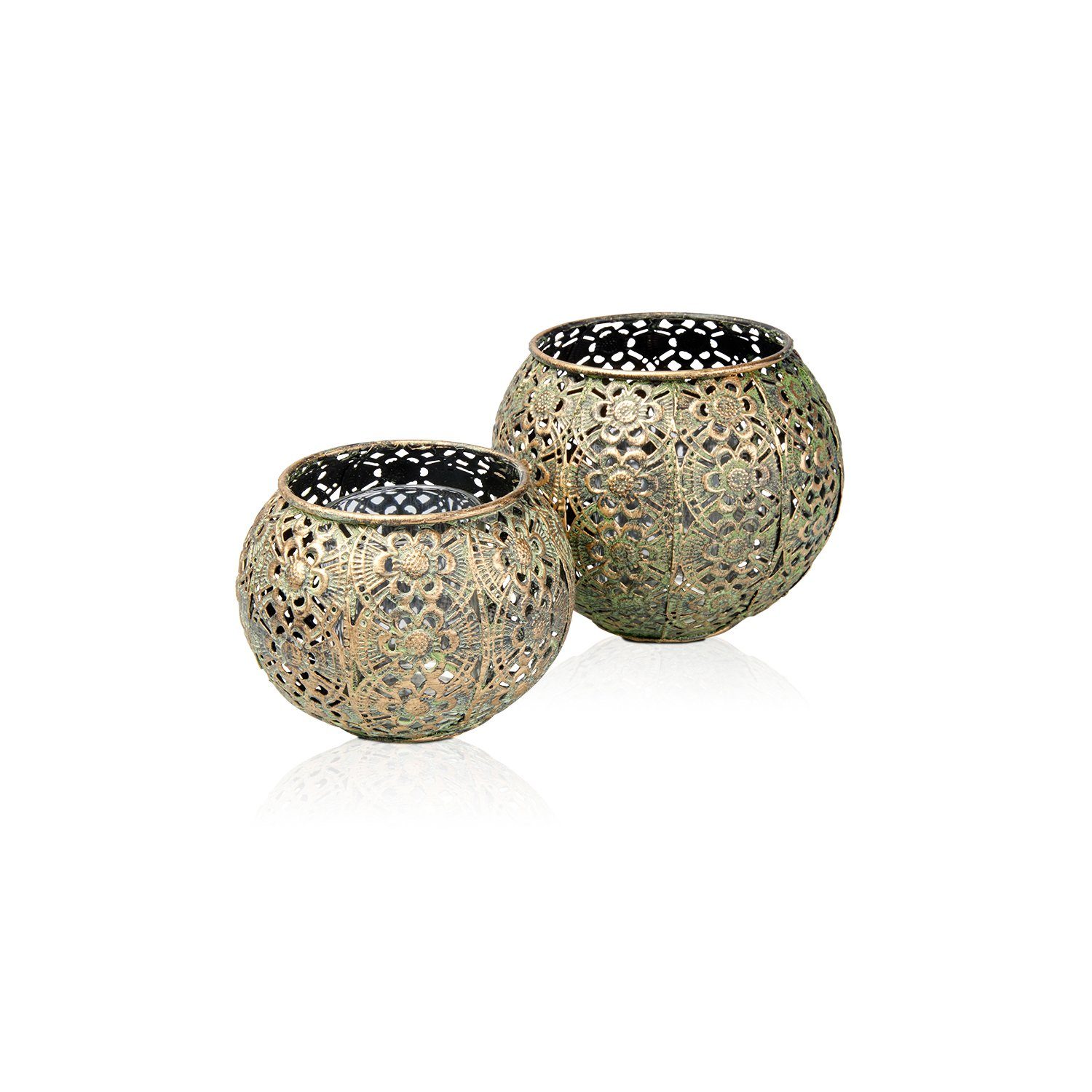 Flanacom Teelichthalter Orientalische Kerzengläser Metall - Schattenspiel ( günstig online kaufen