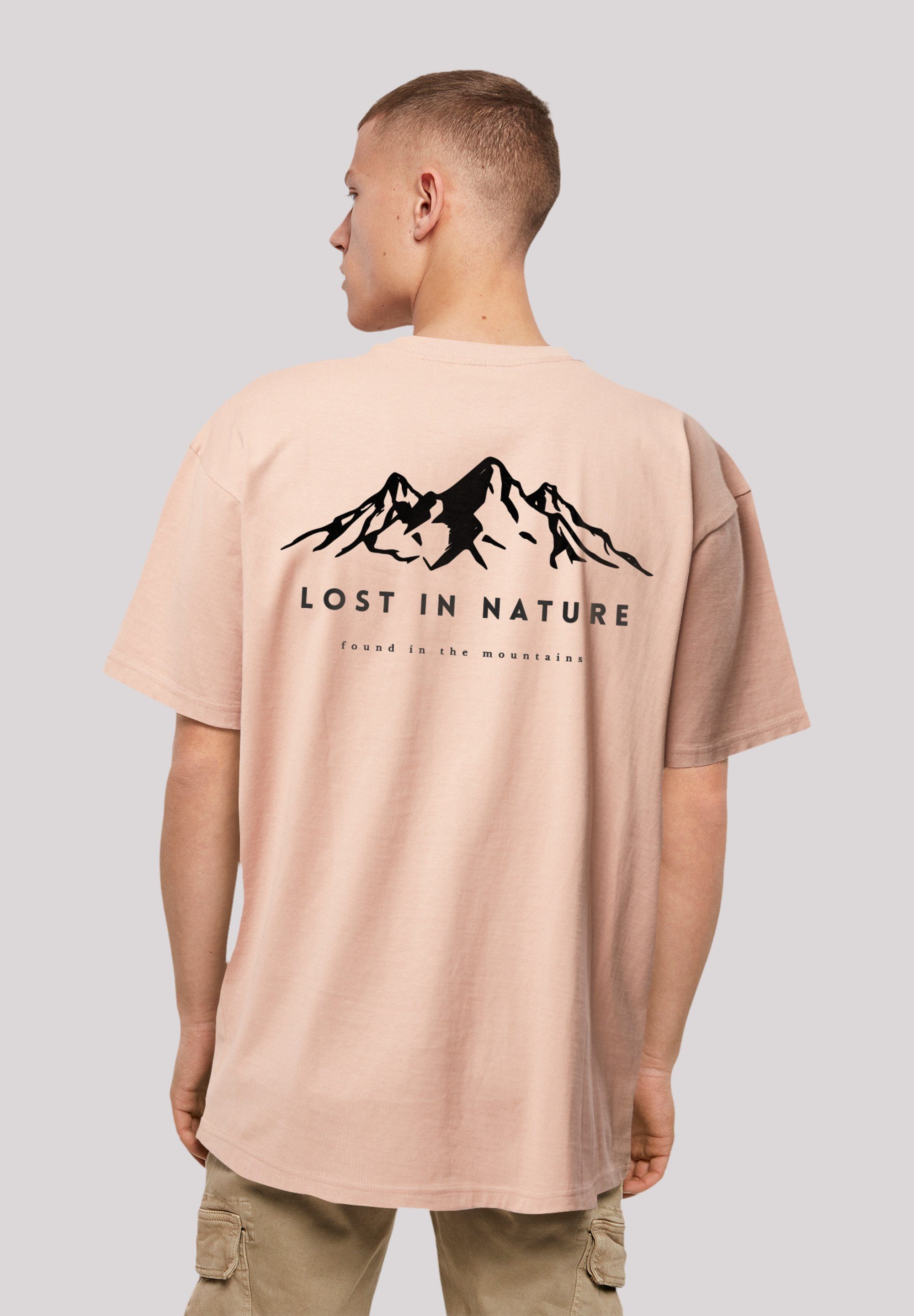 F4NT4STIC T-Shirt Lost in nature Print amber