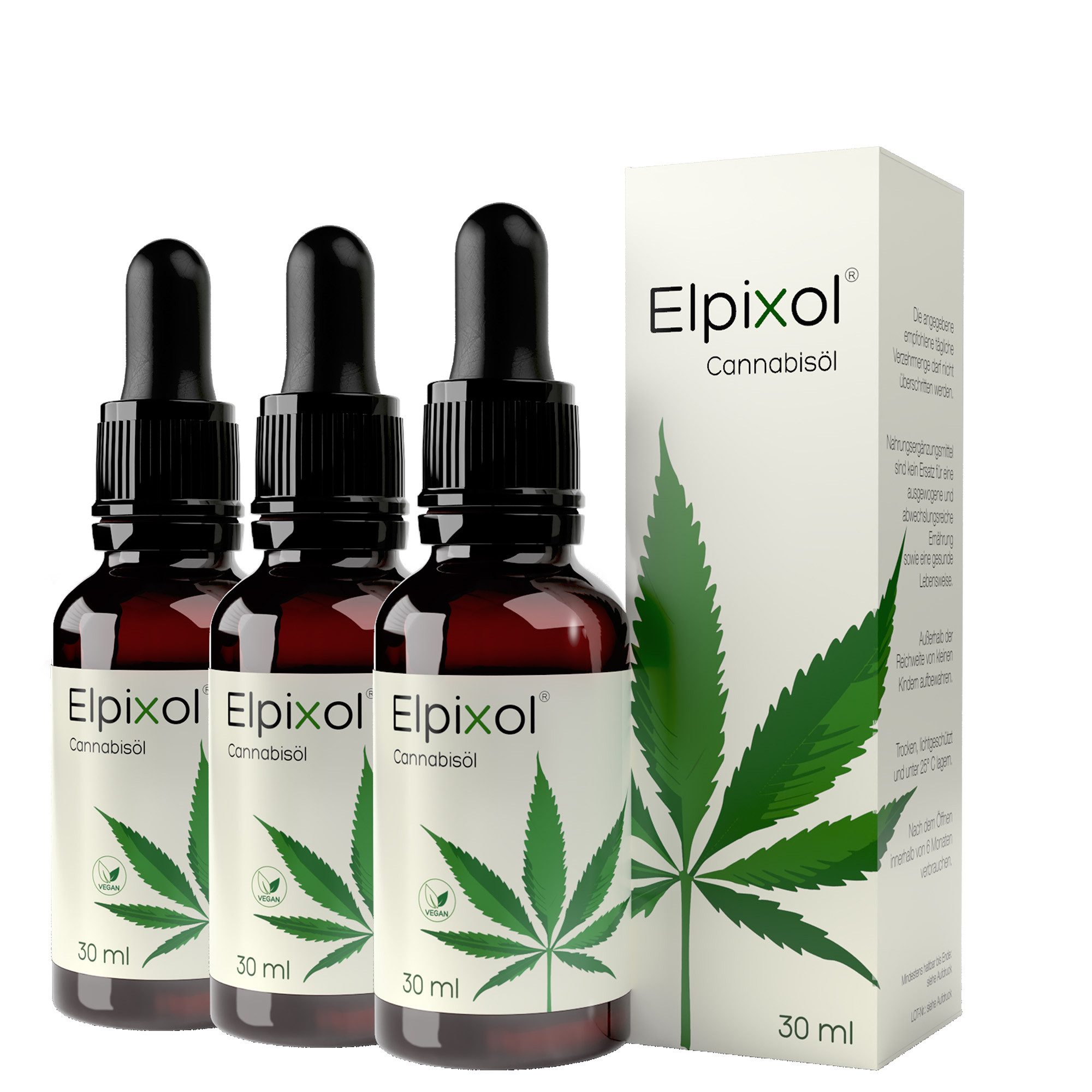 Elpixol® Elpixol® Cannabisöl Tropfen, mit Omega 3-6-9 Fettsäuren & natürlich enthaltenen Vitamin E à 90 ml