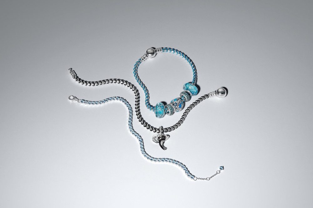 Pandora Charm-Einhänger Pandora Moments Durchbrochener schwimmender Fisch Charm 794699C01 (1-tlg)