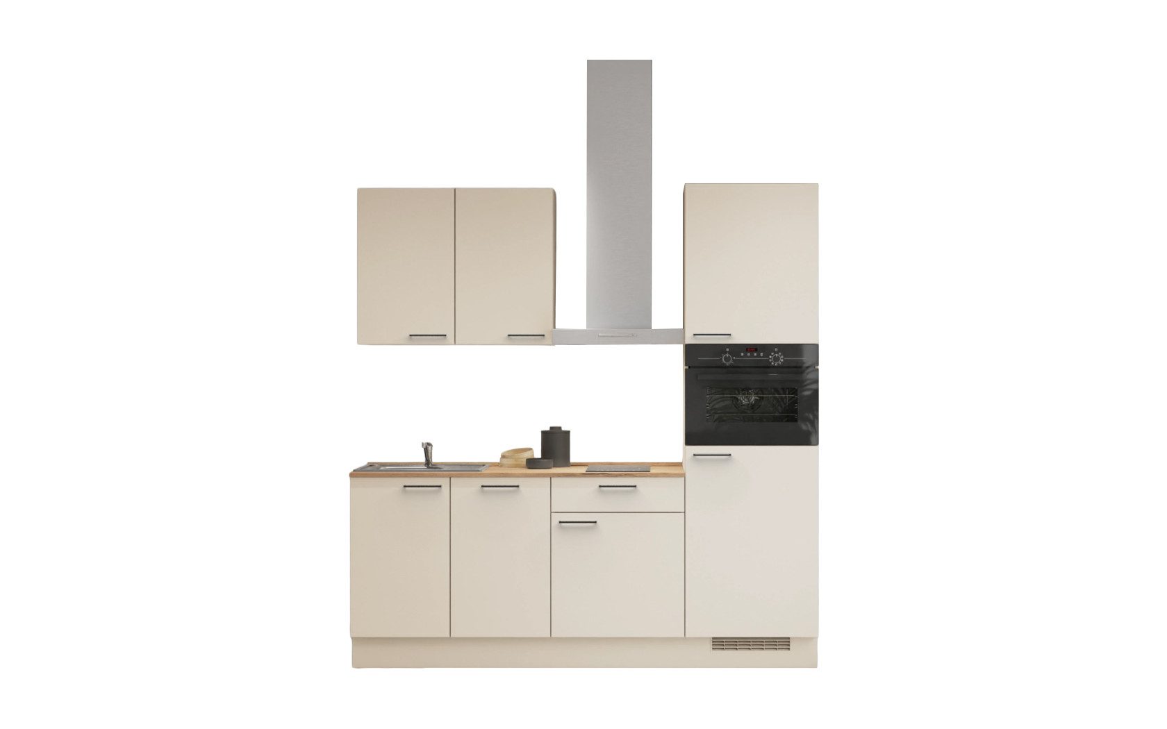 nobilia® Küchenzeile Vardag, individuell anpassbar, gratis Küchenplanung mit Profis, (Breite 210 cm), vormontiert, wahlw. mit E-Geräten, inkl. Lieferung