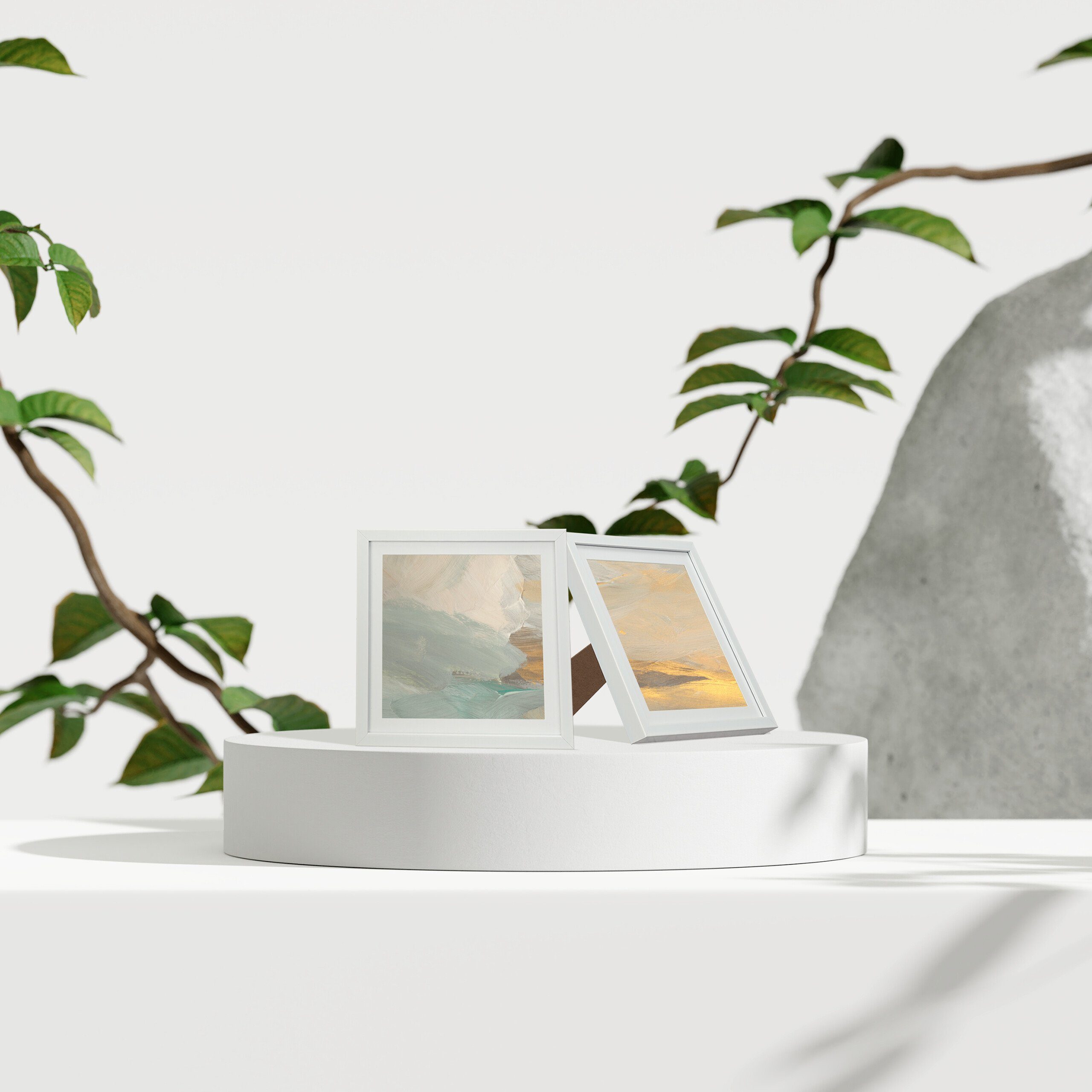 relaxdays Bilderrahmen-Set Bilderrahmen 25x25 cm 2er günstig online kaufen