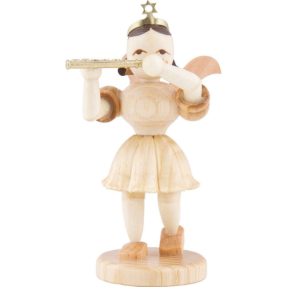 Blank Kunstgewerbe Dekofigur Kurzrockengel mit Piccolo, natur (6,6cm) von Blank Kunsthandwerk