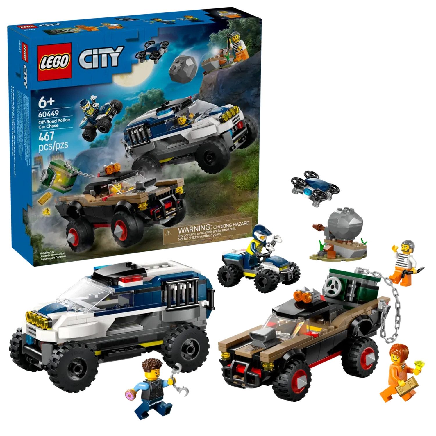 LEGO® 60449 Verfolgungsjagd im Polizeigeländewagen Konstruktionsspielsteine günstig online kaufen