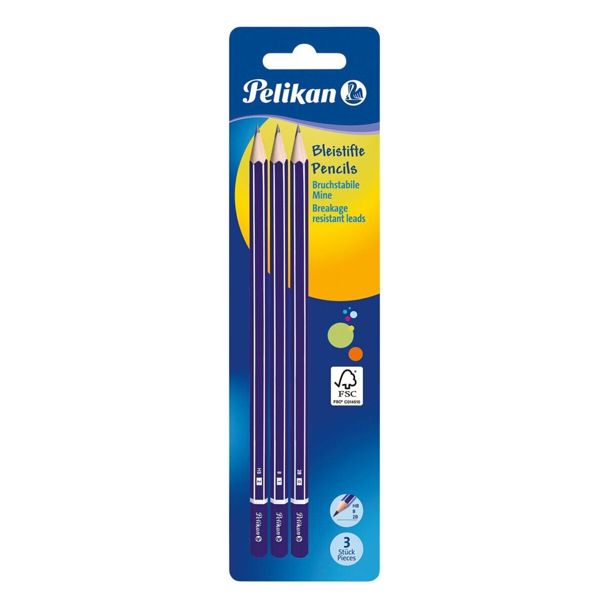Pelikan Bleistift, (3-tlg), 2B / B / HB