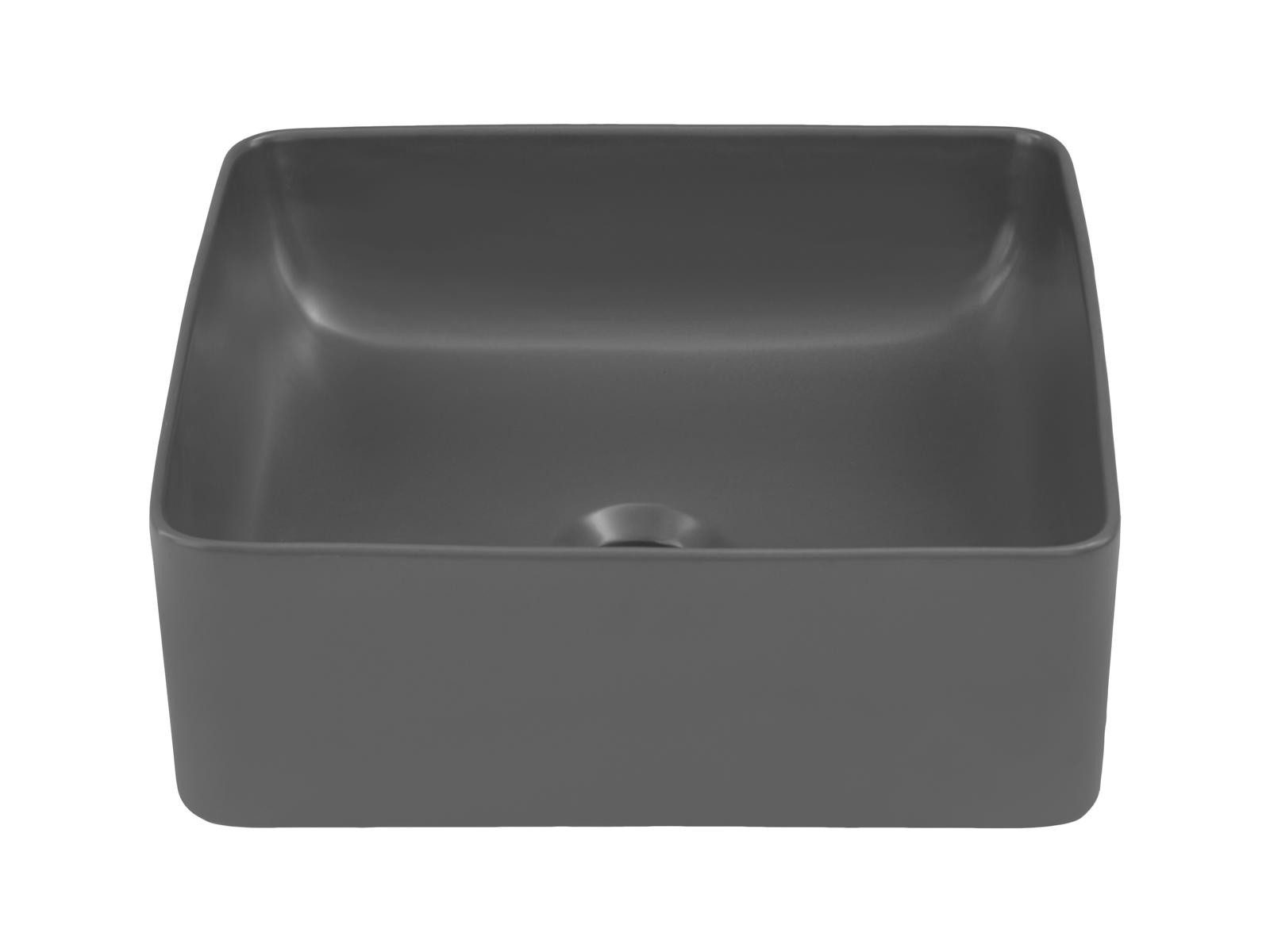 Xlmoebel Waschbecken Schwarze Keramik Aufsatzplatte für Waschtisch Becken, Made in Europa