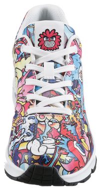 Skechers UNO-COLOR DOODLE Sneaker mit buntem Print, Freizeitschuh, Halbschuh, Schnürschuh