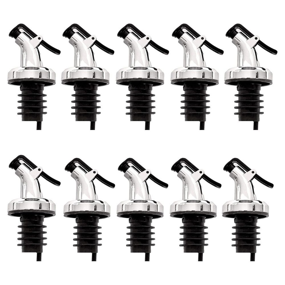 Layba Flaschenausgießer Essig und Öl Ausgießer für Flaschen mit Verschlusskappe, Set, 10-St., 10 Flaschen Ausgießer