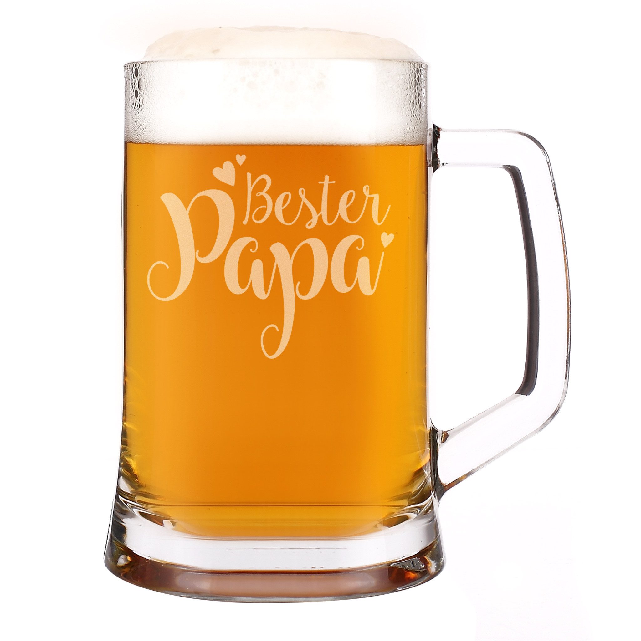 Bierkrug für Väter mit Gravur - Bierglas als Geschenk zum Vatertag