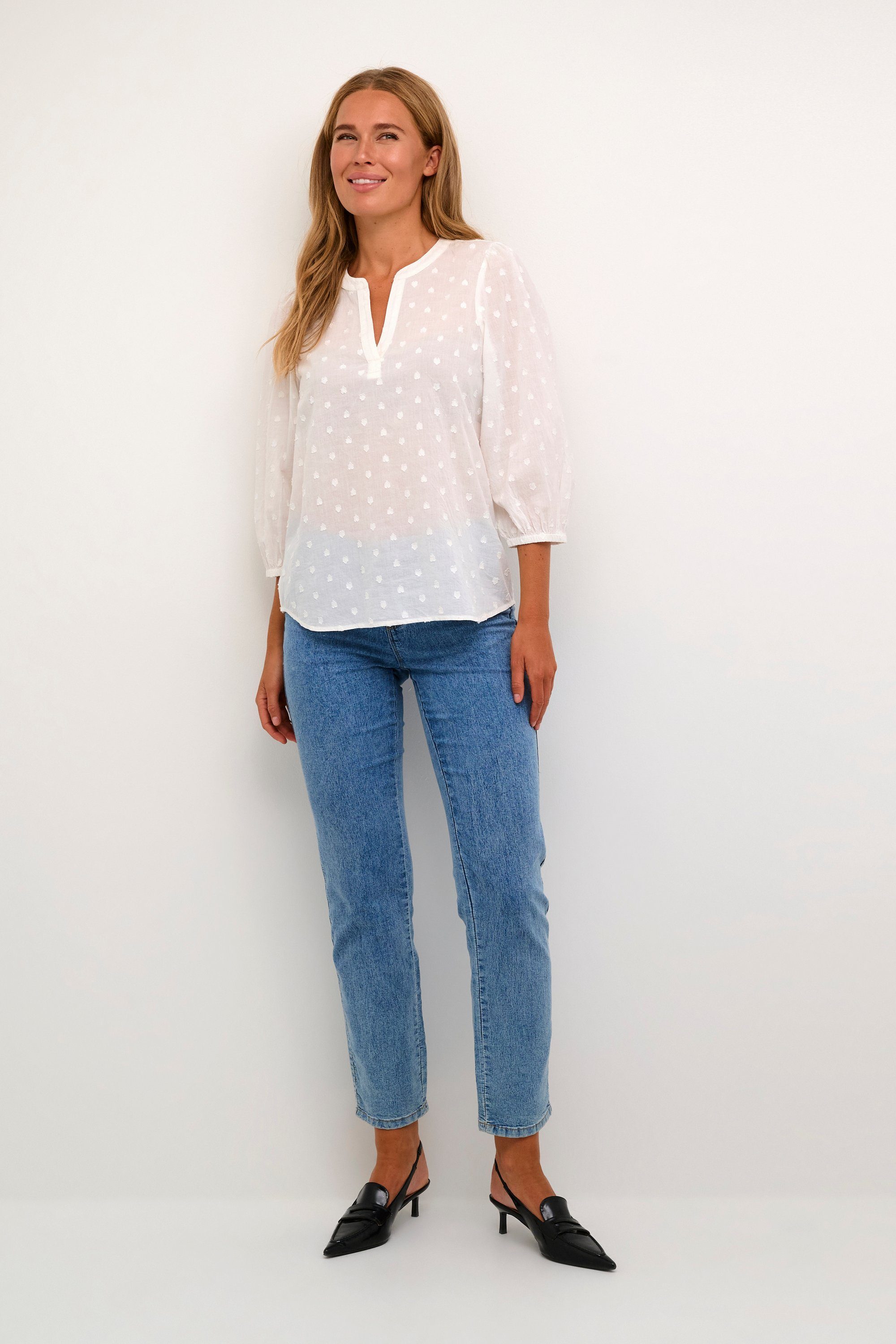 KAFFE Langarmbluse Langarm-Bluse KAjollia