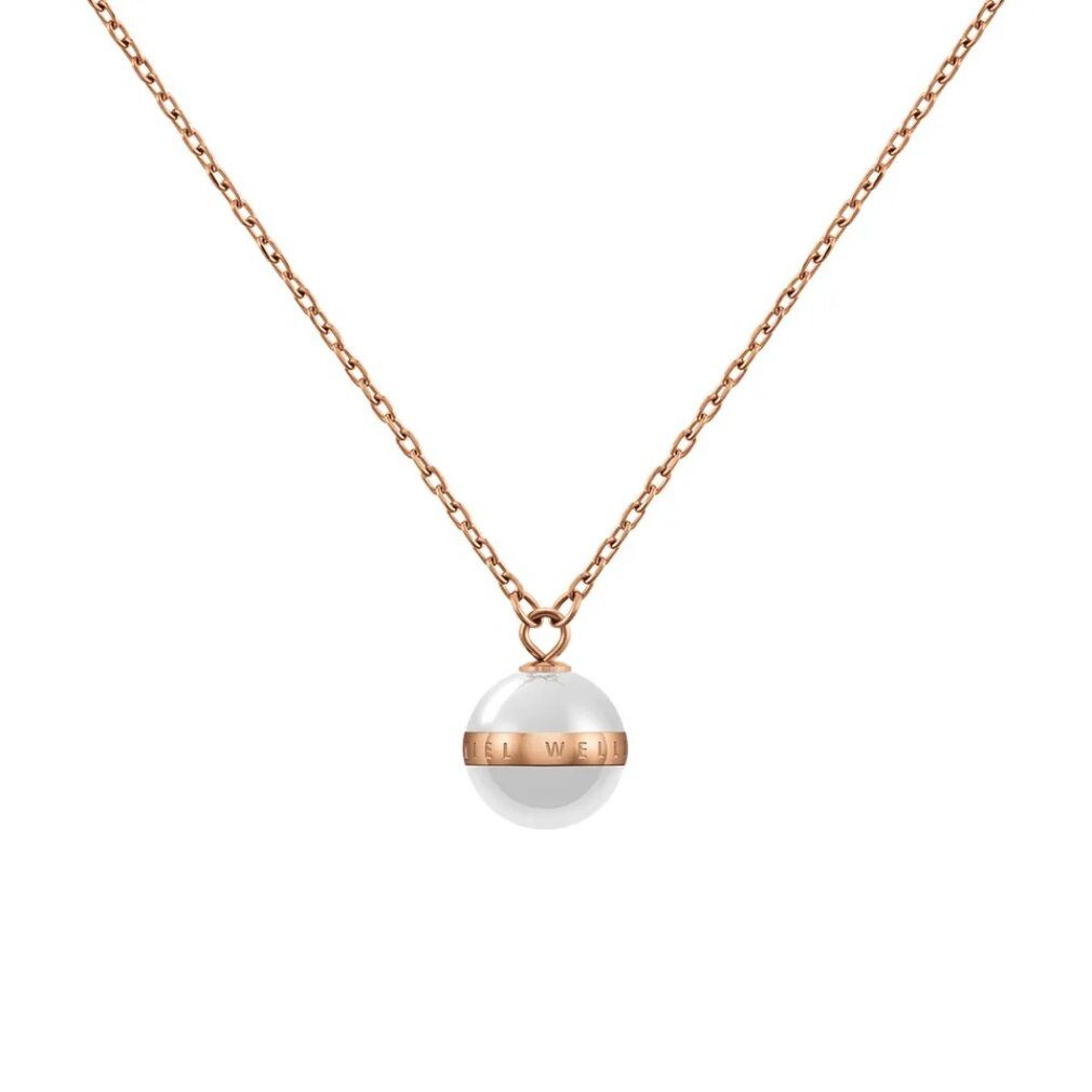 Daniel Wellington Kette mit Einhänger Pùvabný náhrdelník s pøívìskem z bílé keramiky Aspiration DW00400157