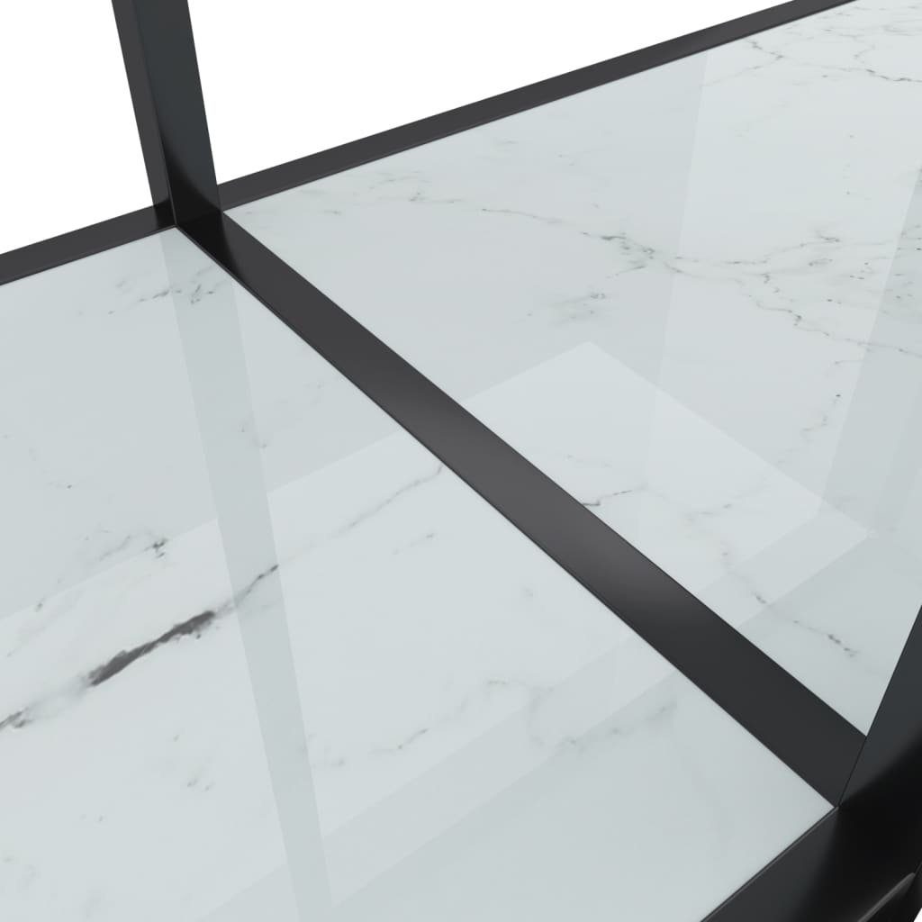 cm Konsolentisch Hartglas (1-St) furnicato Beistelltisch 220x35x75,5 Weiß
