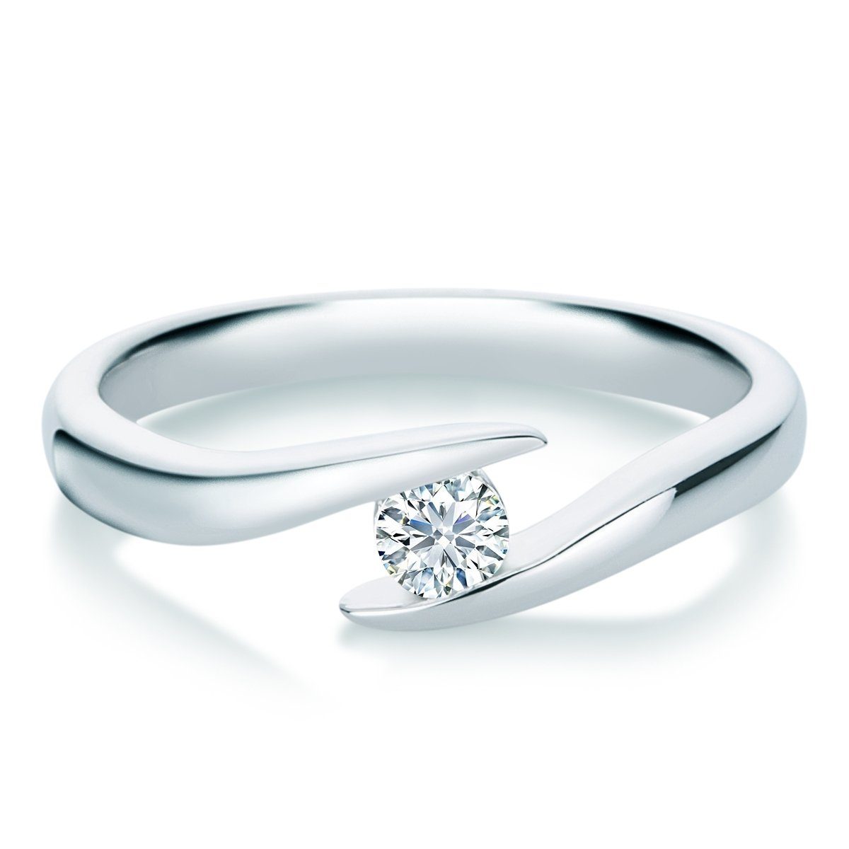 Trilani Diamantring silber, mit Diamant. Reduzierter Preis € 449,00. Unverbindliche Preisempfehlung € 1.598,00