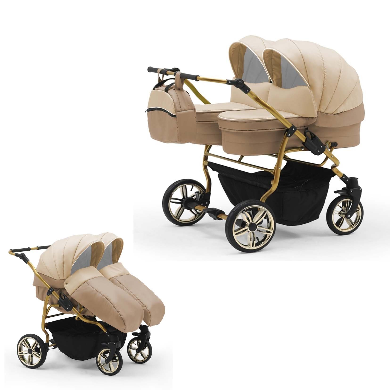 babies-on-wheels Zwillingswagen in Lux Creme-Beige Zwillingskinderwagen in - 10 - 33 1 2 Duet Teile Farben