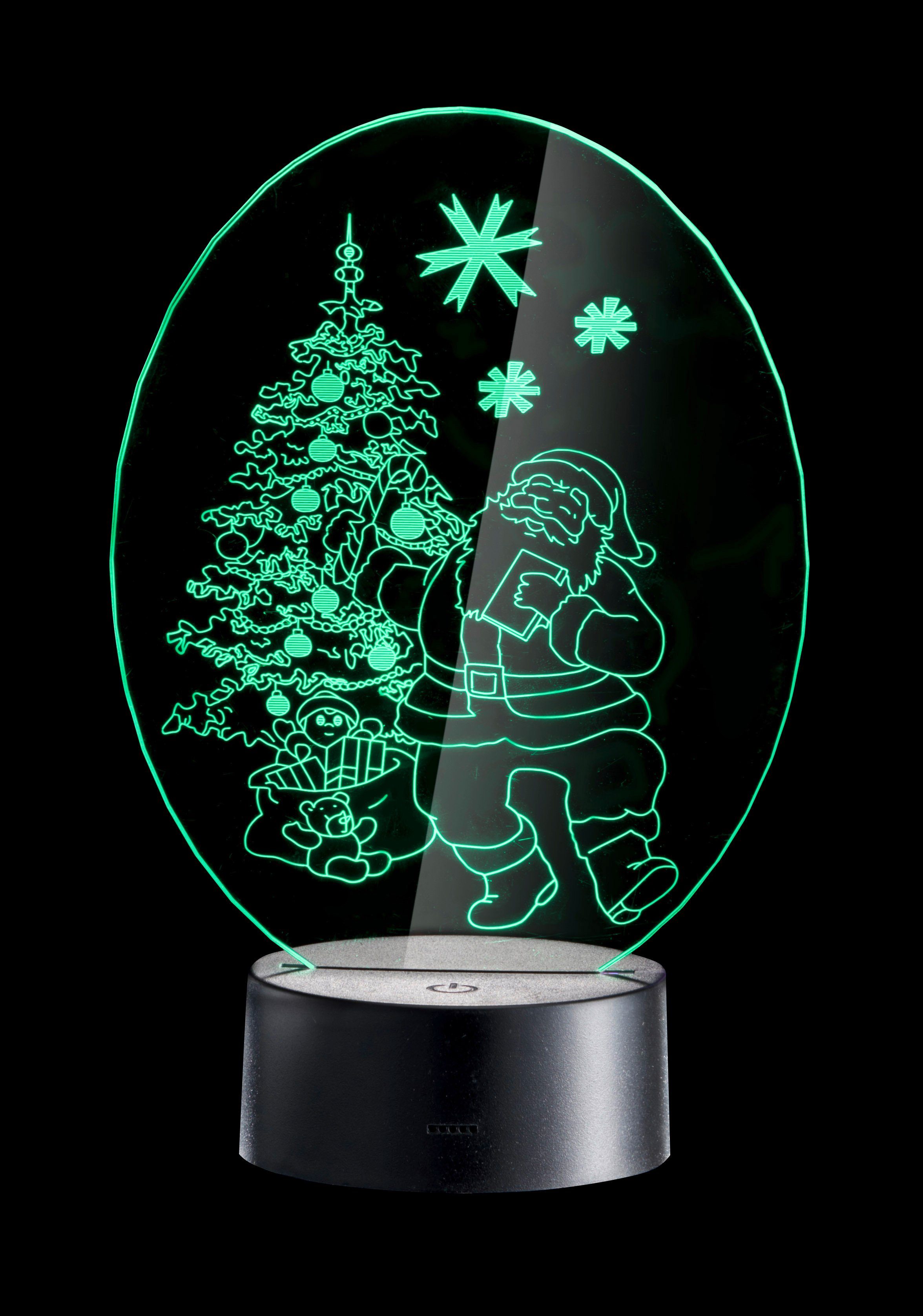 kamelshopping LED-Dekofigur LED Deko Acryl Leuchte im Weihnachtsmotiv, Time günstig online kaufen