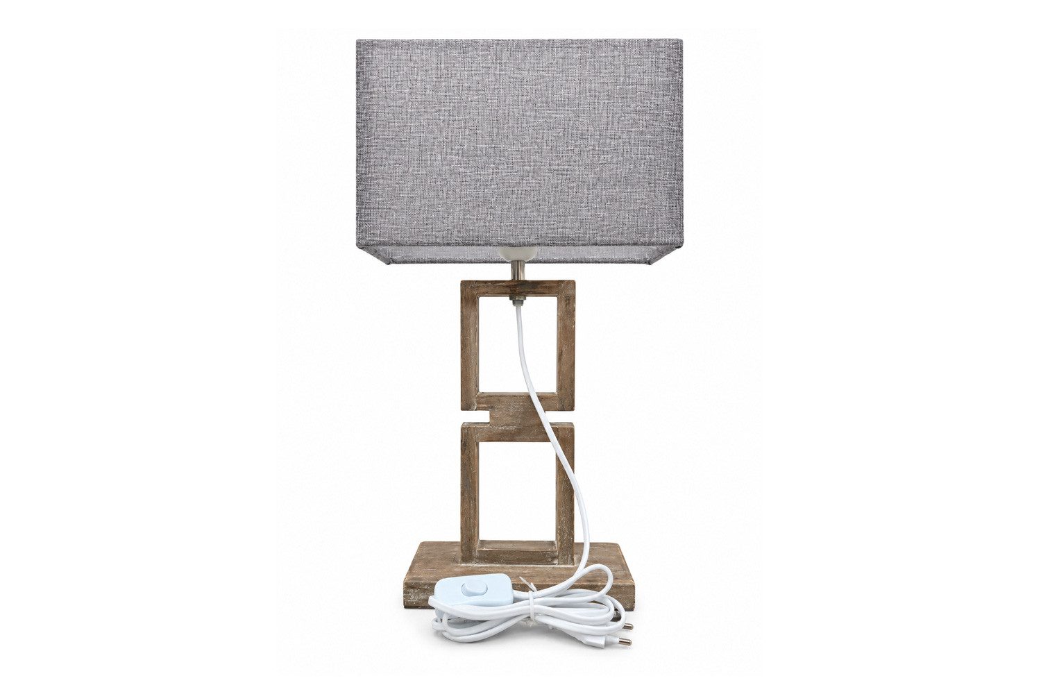 dasmöbelwerk Tischleuchte Tischleuchte ARTE 28x13x48 cm Lampe Holz Braun-Grau