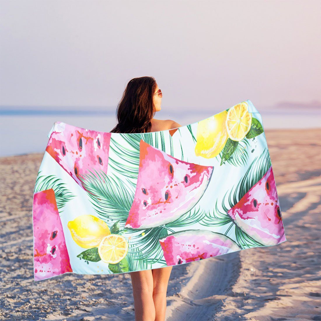 CFYDW Badetücher Doppelseitig bedrucktes Strandtuch, schnell trocknendes  Sporthandtuch