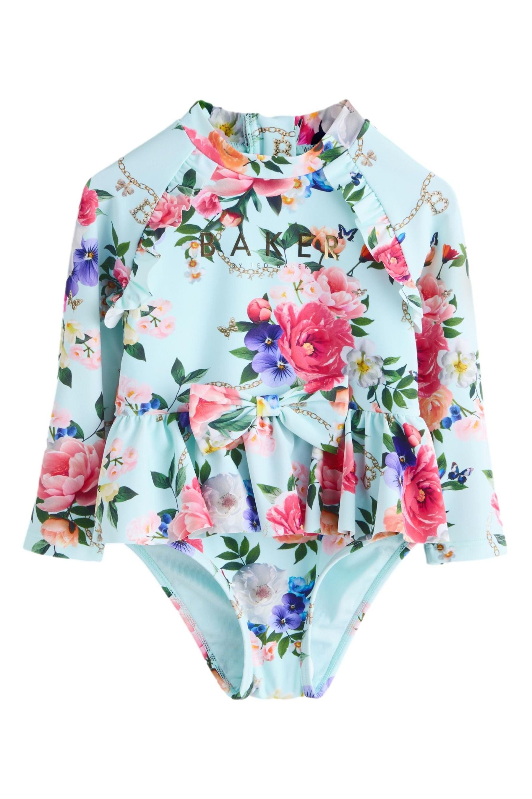 Baker by Ted Baker Badeanzug Baker by Ted Baker Langarm-Badeanzug + Schößchen (1-St)
