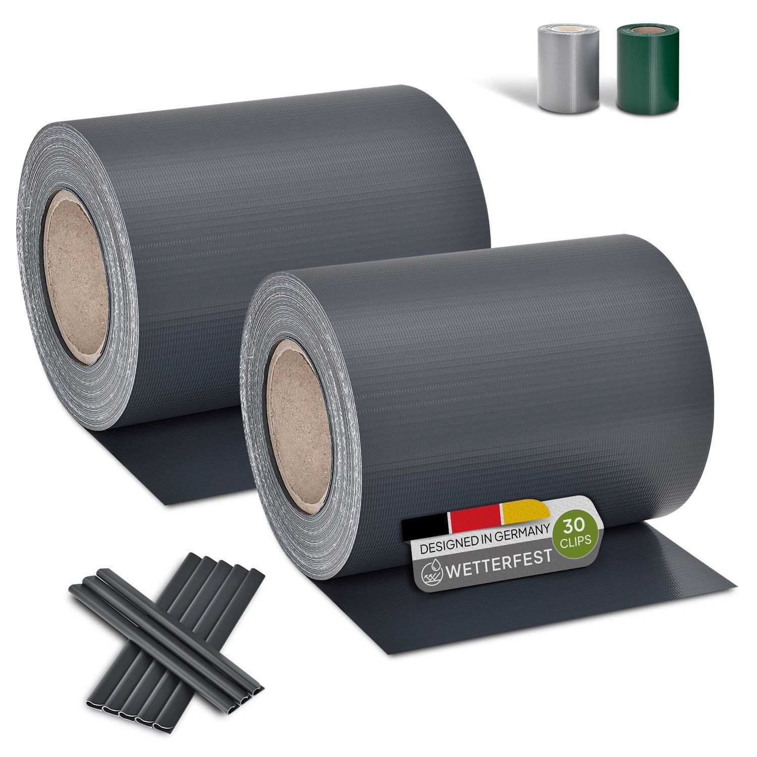 Juskys Sichtschutzstreifen PVC Sichtschutzstreifen 2er Set, günstig online kaufen