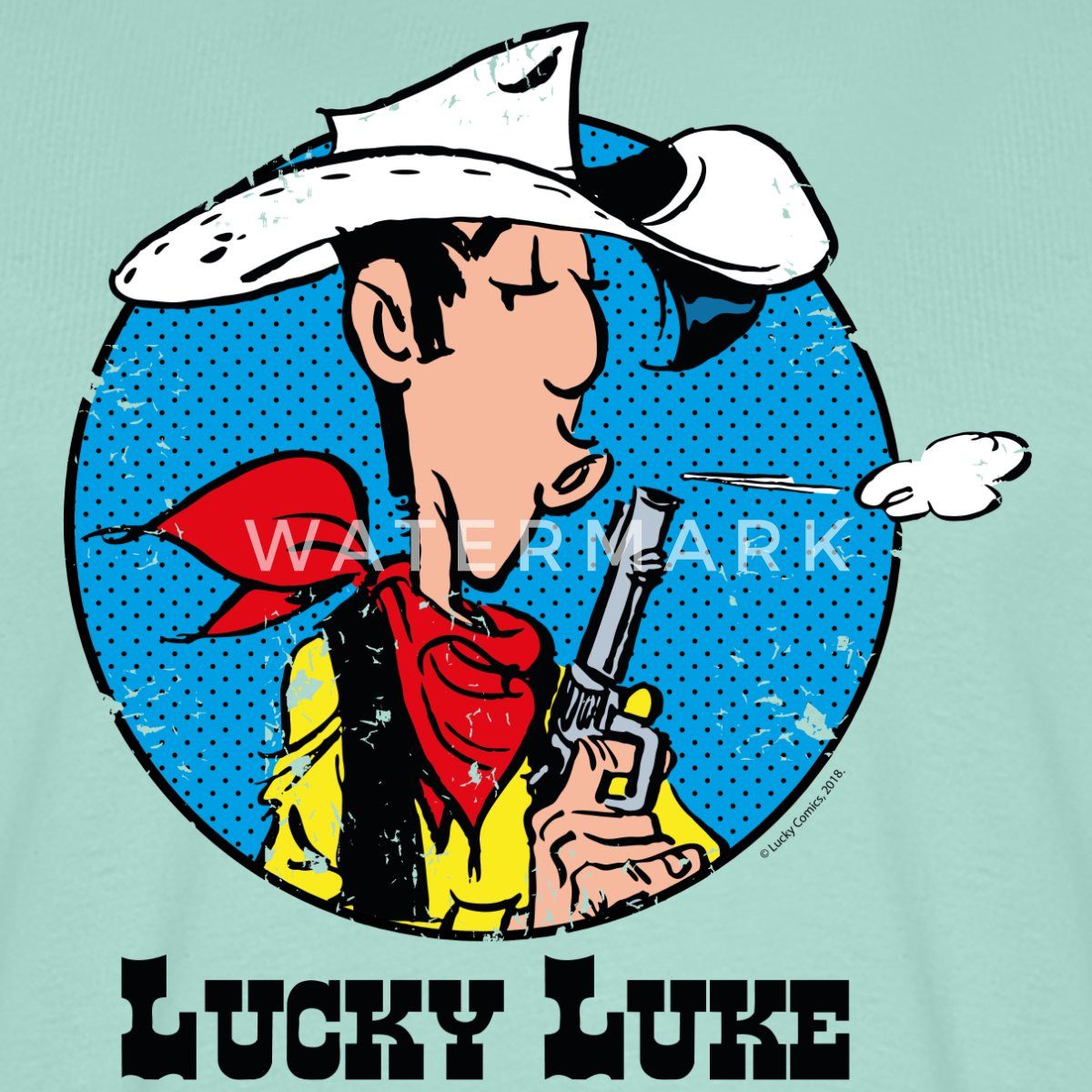 Spreadshirt T-Shirt Lucky Luke mit Pistole günstig online kaufen
