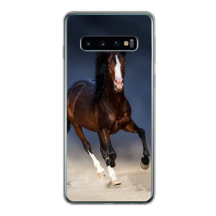 MuchoWow Handyhülle Pferde - Tiere - Sand Phone Case Handyhülle Samsung Galaxy S10 Silikon Schutzhülle