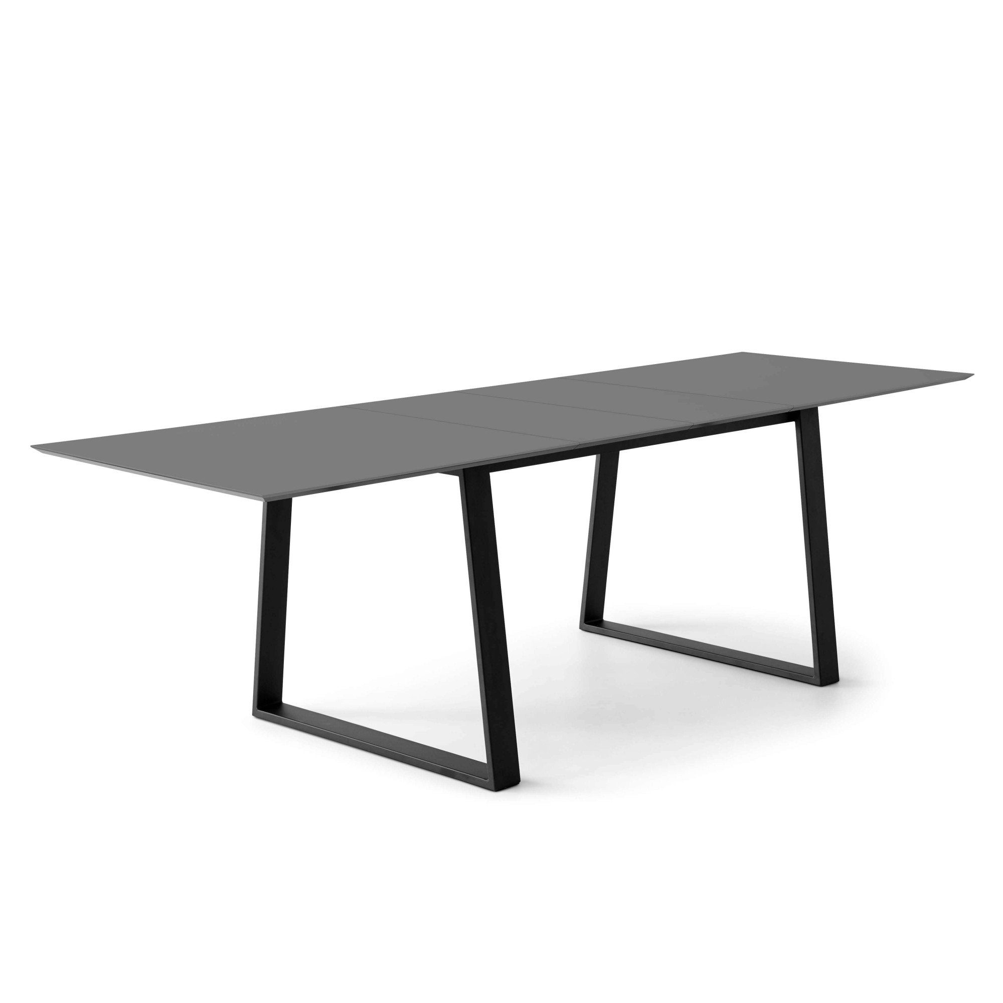 Hammel Furniture Esstisch Meza Designtisch mit Auszugsfunktion und 2 Einlegeplatten, bootsförmige Tischplatte MDF,Trapez gestell, in zwei Breiten