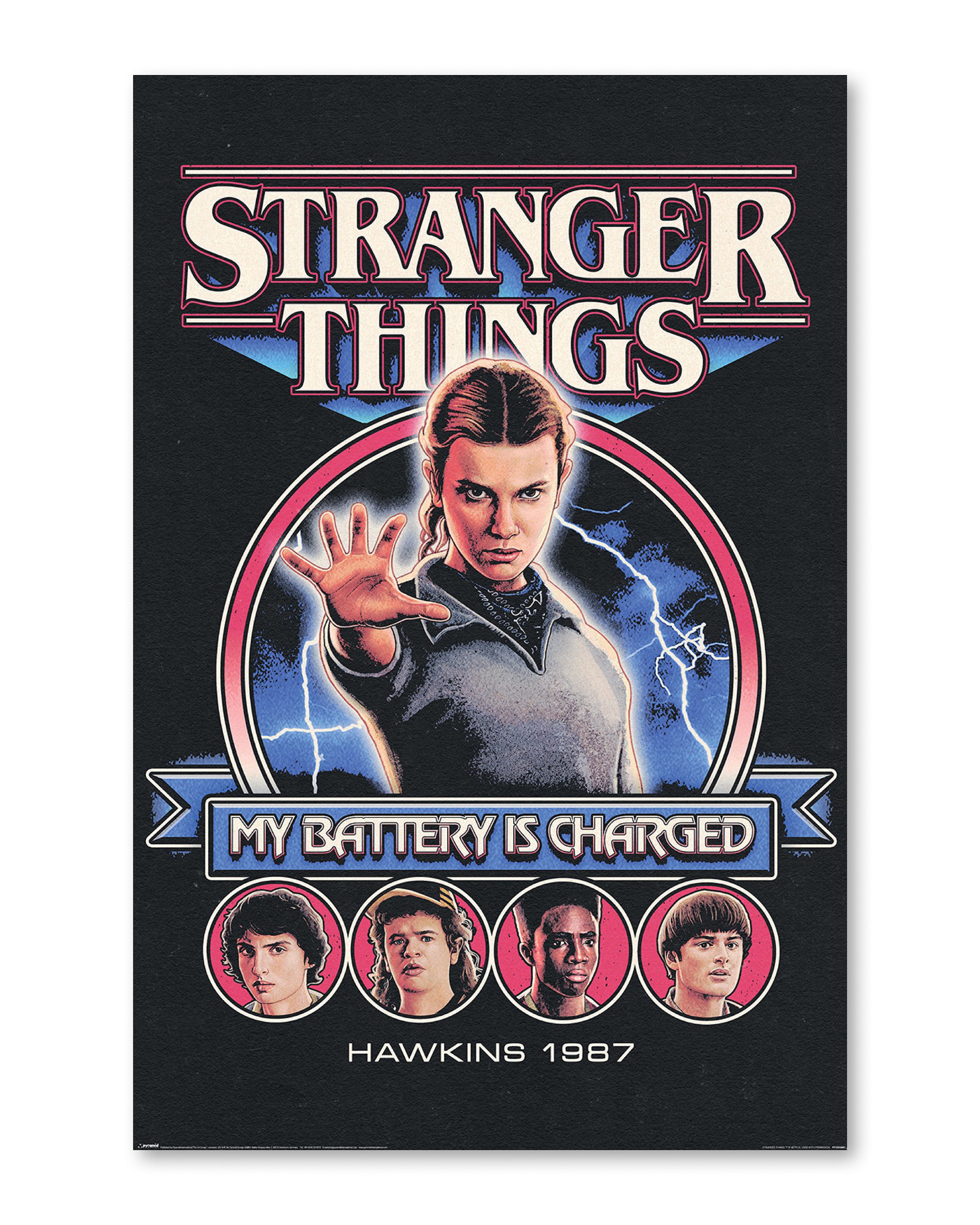 PYRAMID Poster Stranger Things 5 Poster My Battery Is Charged 61 x 91,5 cm