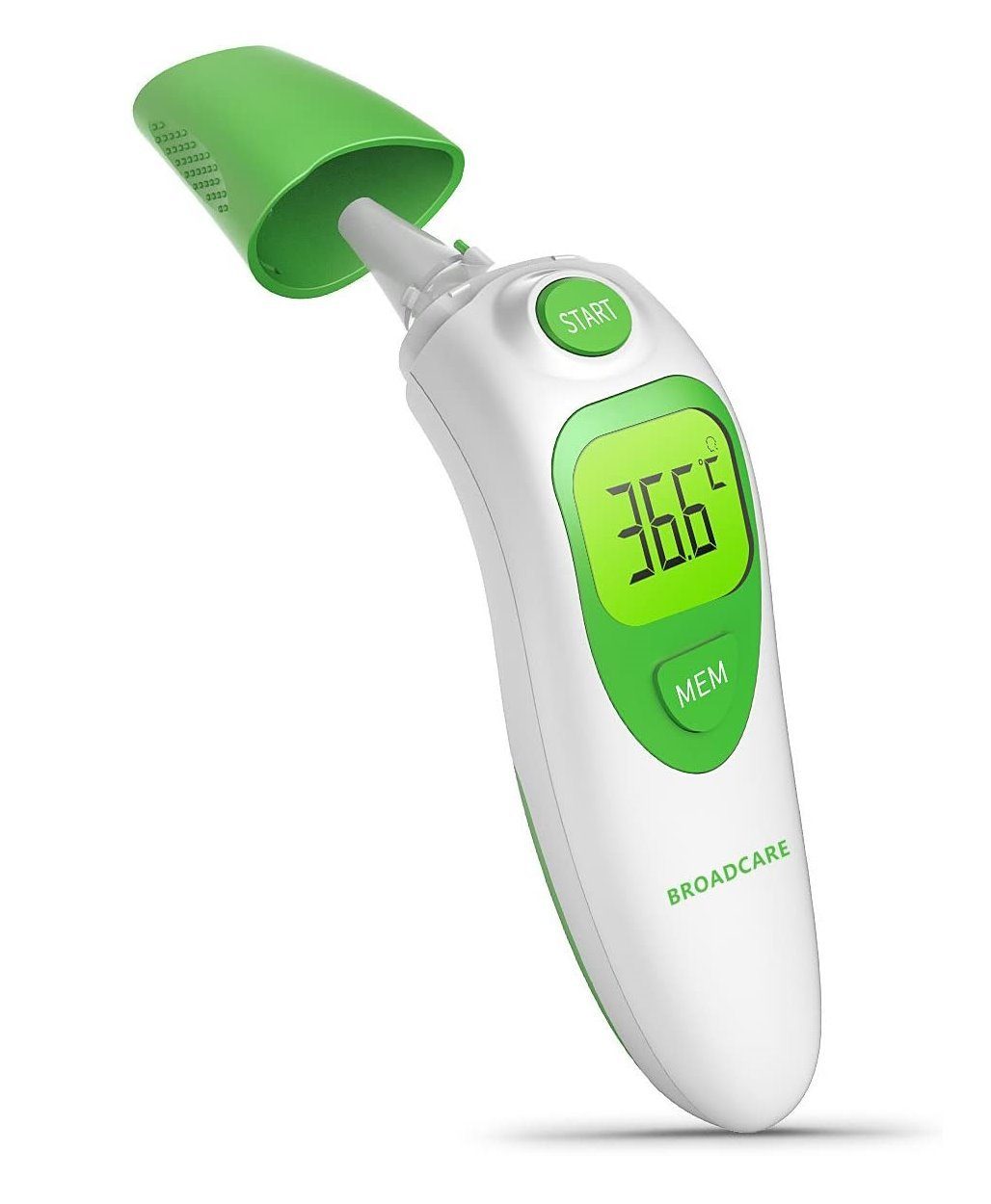 Thermometer digital Infrarot LCD Broadcare Fieberthermometer Ohr Stirnthermometer 4in1 kontaktlos Stirn Ohr-Fieberthermometer,