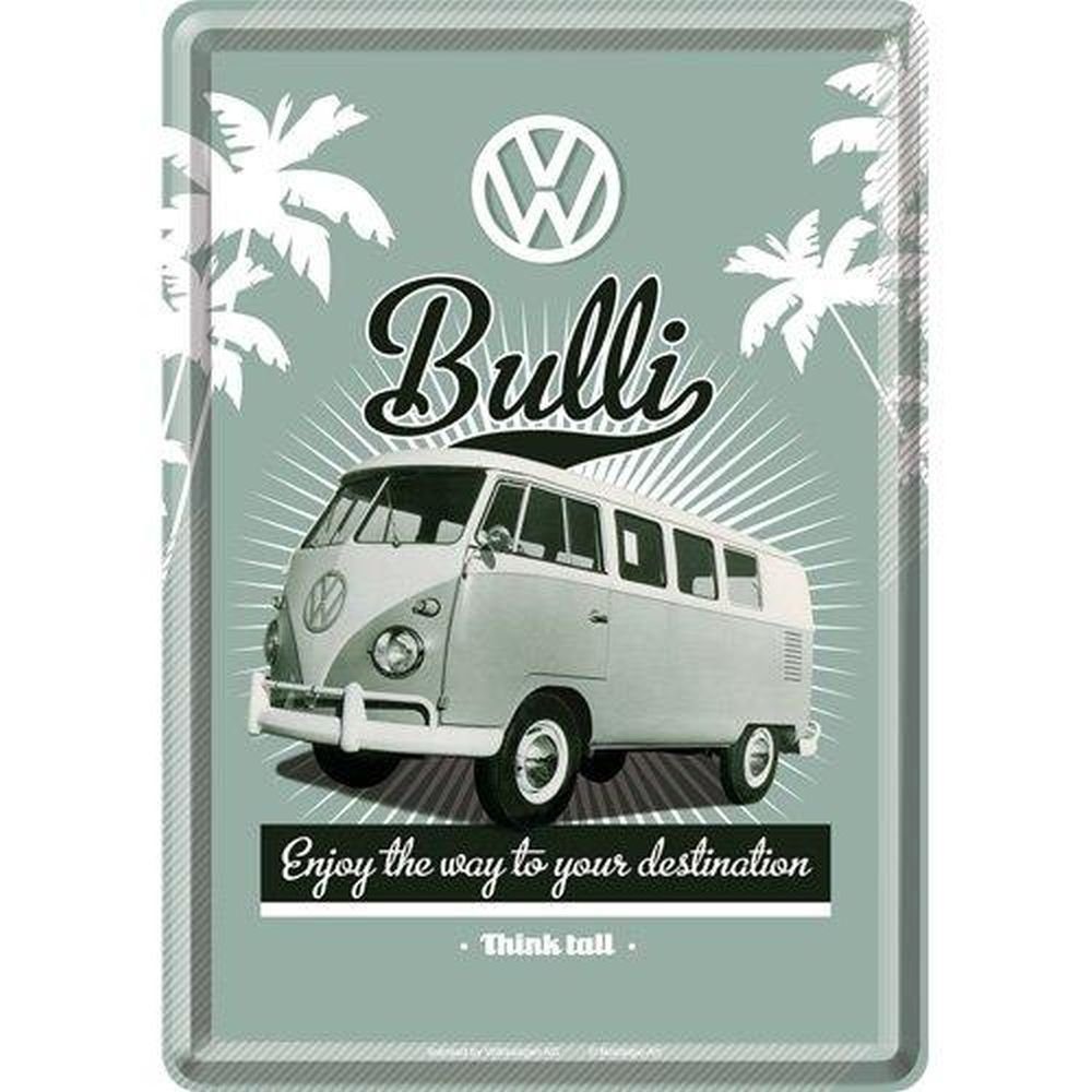 Nostalgic-Art Metallschild Blechpostkarte - Volkswagen - VW Retro Bulli