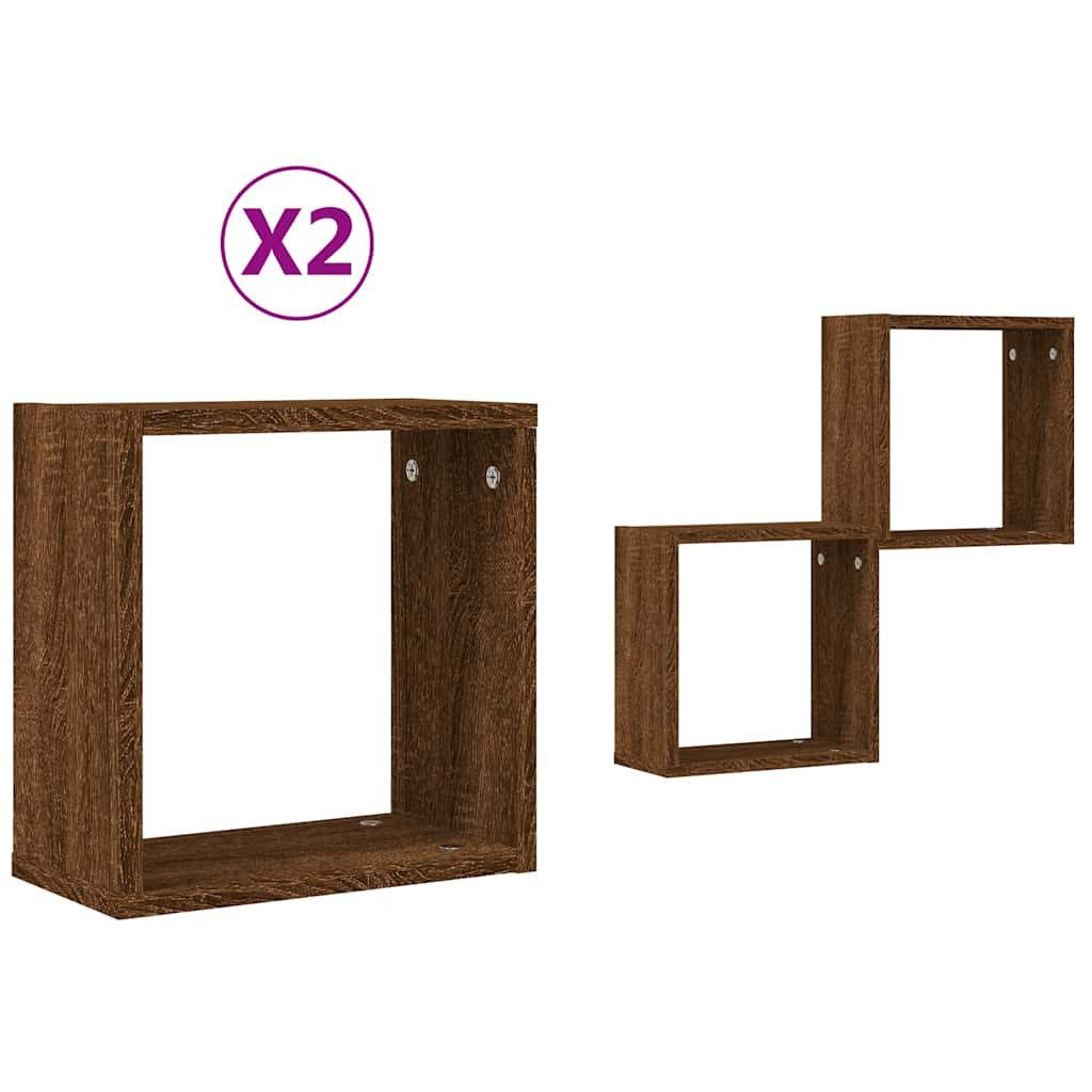 vidaXL Regal Würfelregale 2 Stk. Braune günstig online kaufen