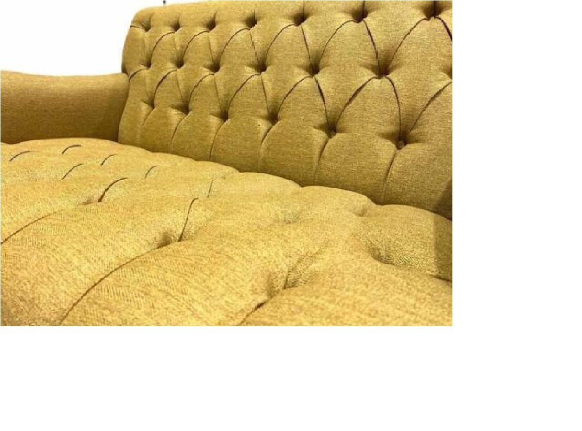 Europe Garnitur Sitz Gelb Sofas Polster Sofa Chesterfield JVmoebel Made Sofa 1,5 In Klassisch,