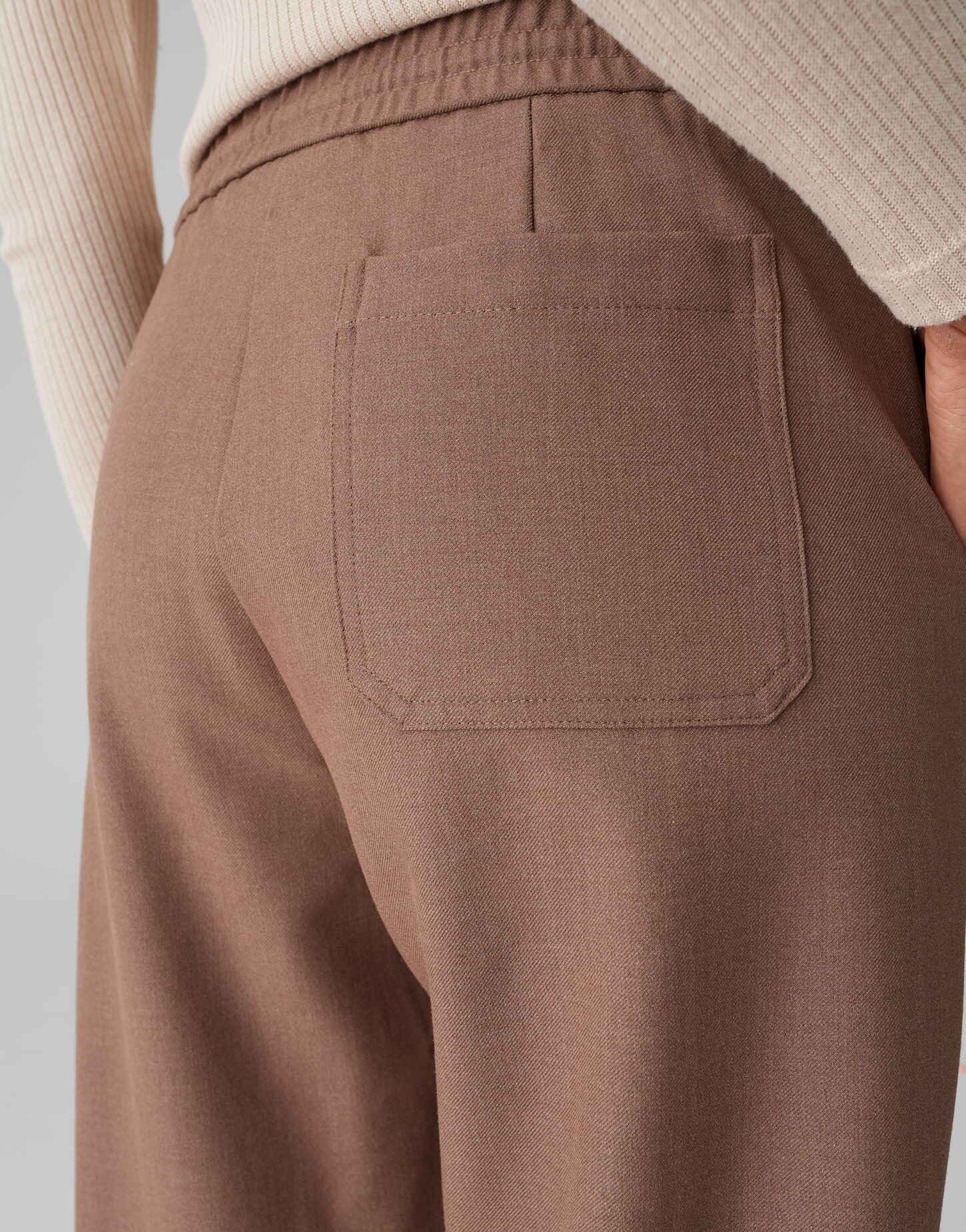 OPUS Schlupfhose MYHA ICONIC aus leichtem Viskosemix Mid Rise, Ankle, meliertes Muster